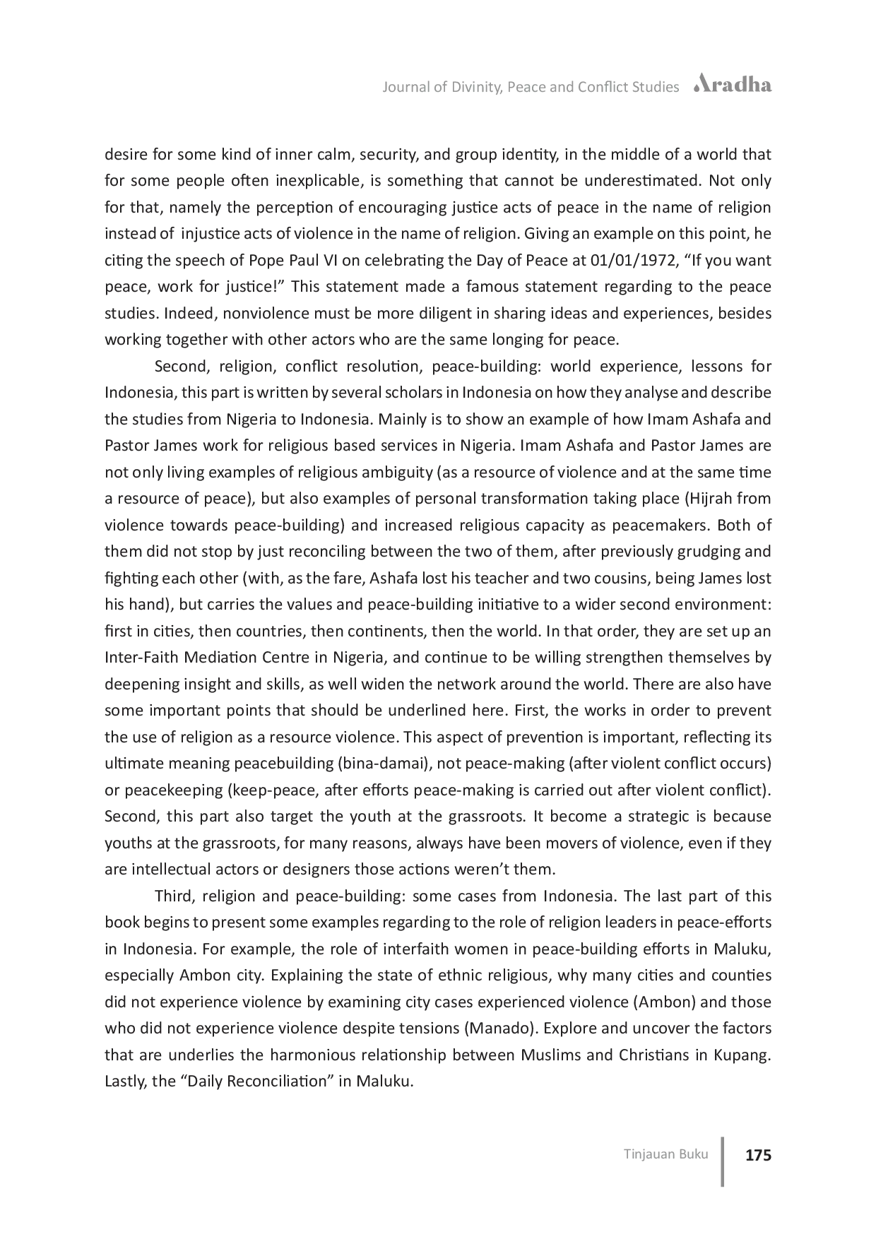 JURIS Resensi Buku Ketika Agama Bawa Damai Bukan Perang Belajar dari Imam dan Pastor