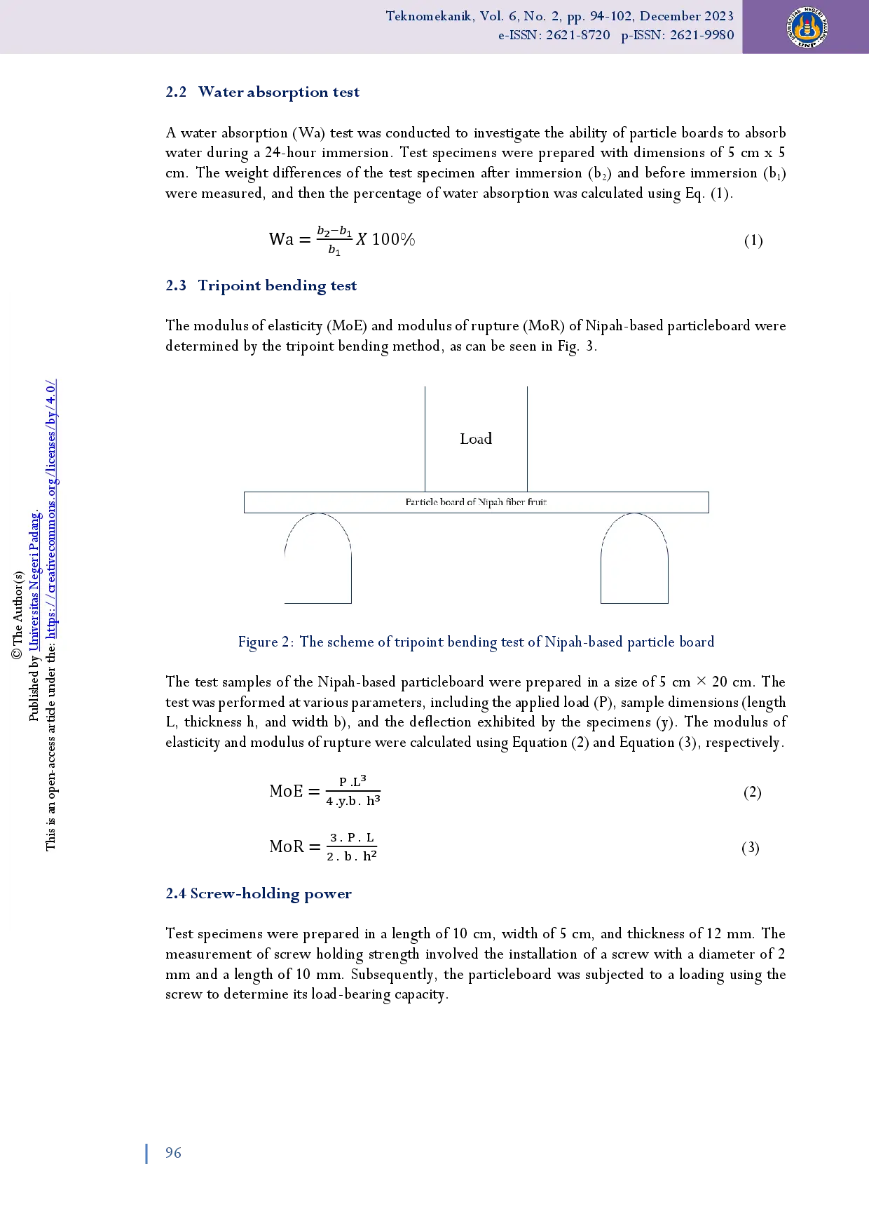 juris The investigation of physical dan mechanical properties of Nipah based particle board