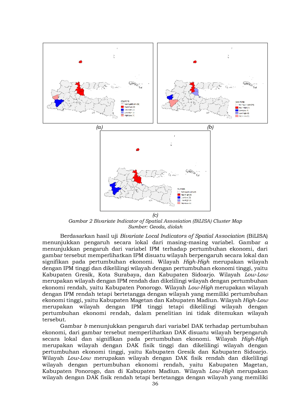 JURIS Analysis of Spatial Interactions in Economic Growth