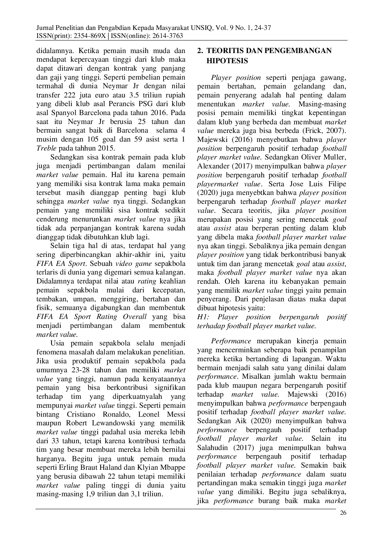 juris Football Player Market Value Apakah Usia Pemain Berperan Dalam Penentuan Harga Pasar