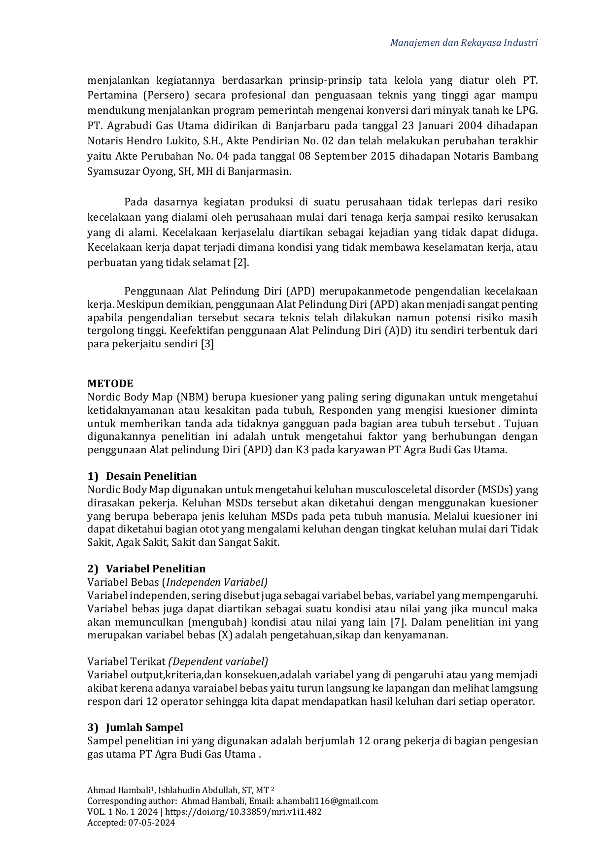 JURIS A Analisis Keluhan Stasiun Pengecekan Gas Elpiji