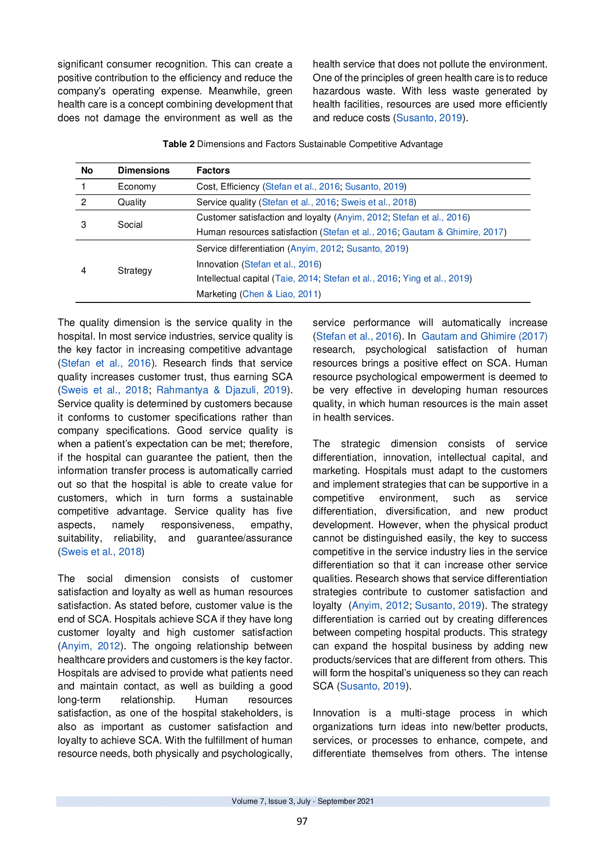 JURIS Sustainable Competitive Advantage Strategy In Hospital Industry To Response Policy Change In Indonesia A Narrative Review