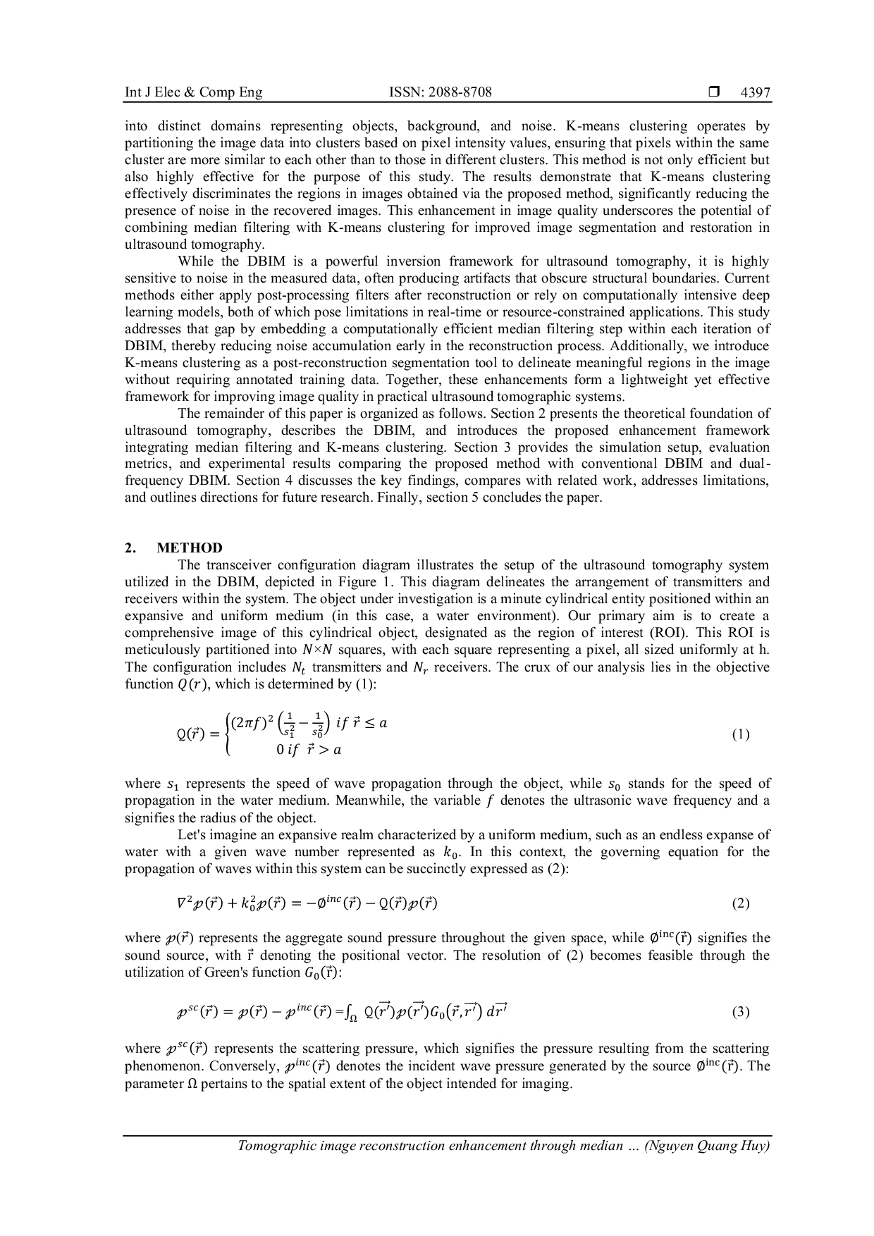 JURIS Tomographic image reconstruction enhancement through median filtering and K means clustering