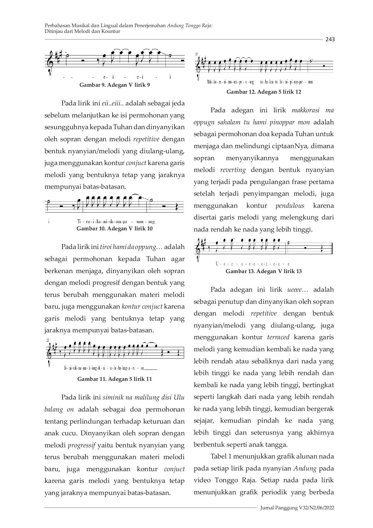 JURIS Perbahasan Musikal dan Lingual dalam Penerjemahan Andung Tonggo Raja Ditinjau dari Melodi dan Kountur