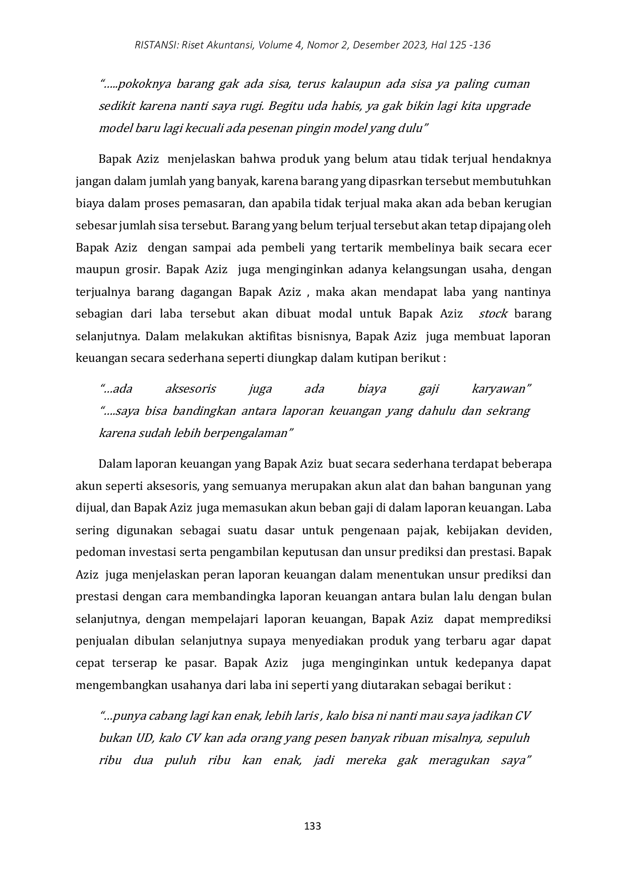 JURIS Makna Laba bagi Pelaku Usaha Mikro Kecil dan Menengah UMKM