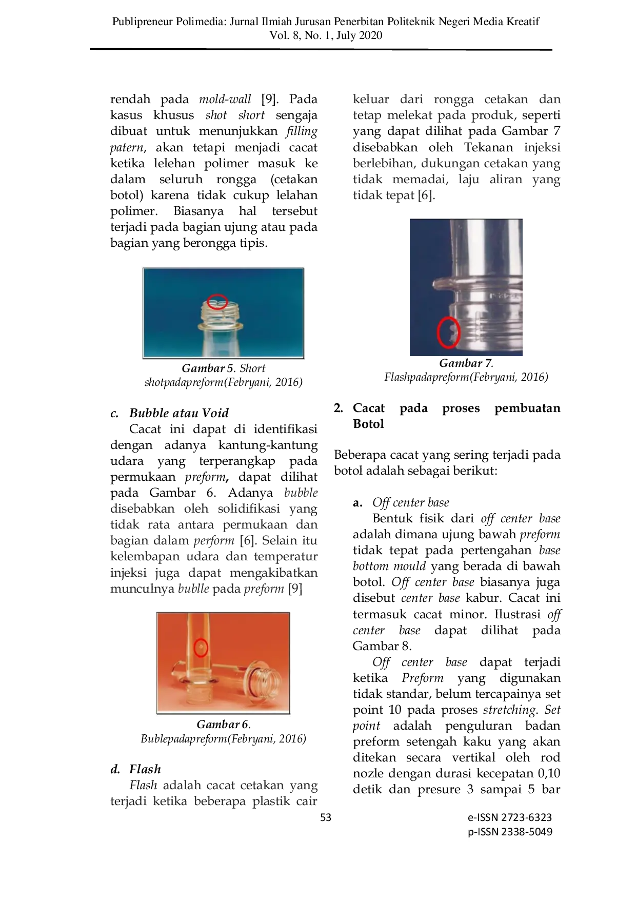JURIS Identification Of Defects Of Pet And Hdpe Based Drinking Water Packaging Products