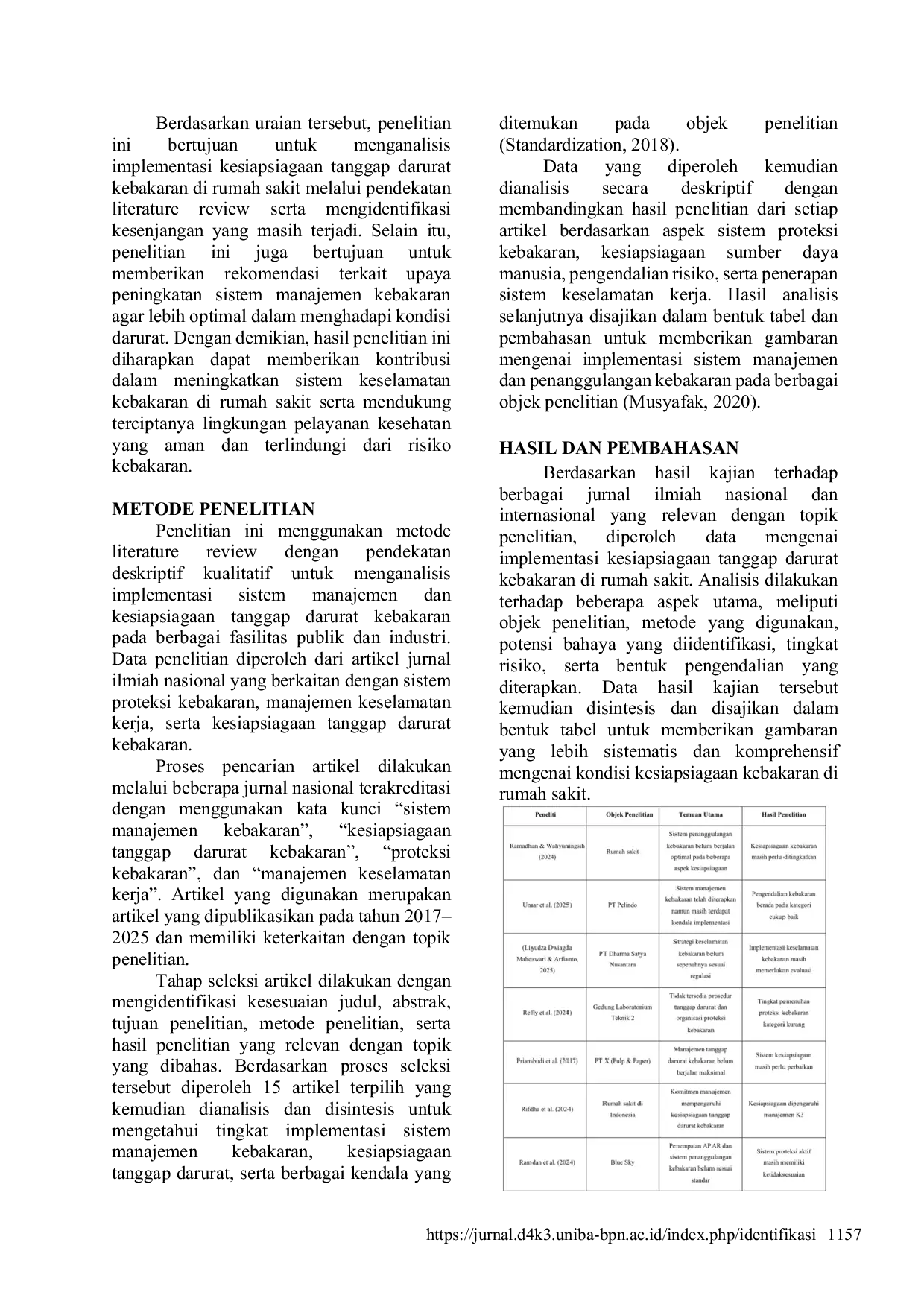 JURIS Implementation of Emergency Preparedness Fire Readiness in Hospitals Literature Review