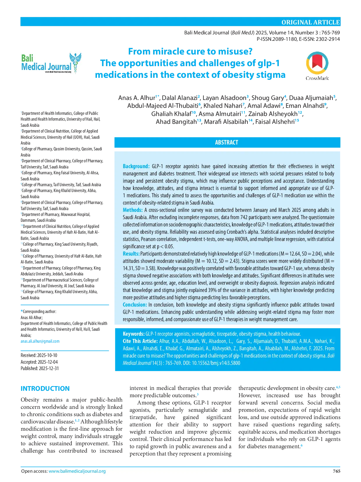 JURIS From Miracle Cure to Misuse The Opportunities and Challenges of GLP 1 Medications in the Context of Obesity Stigma