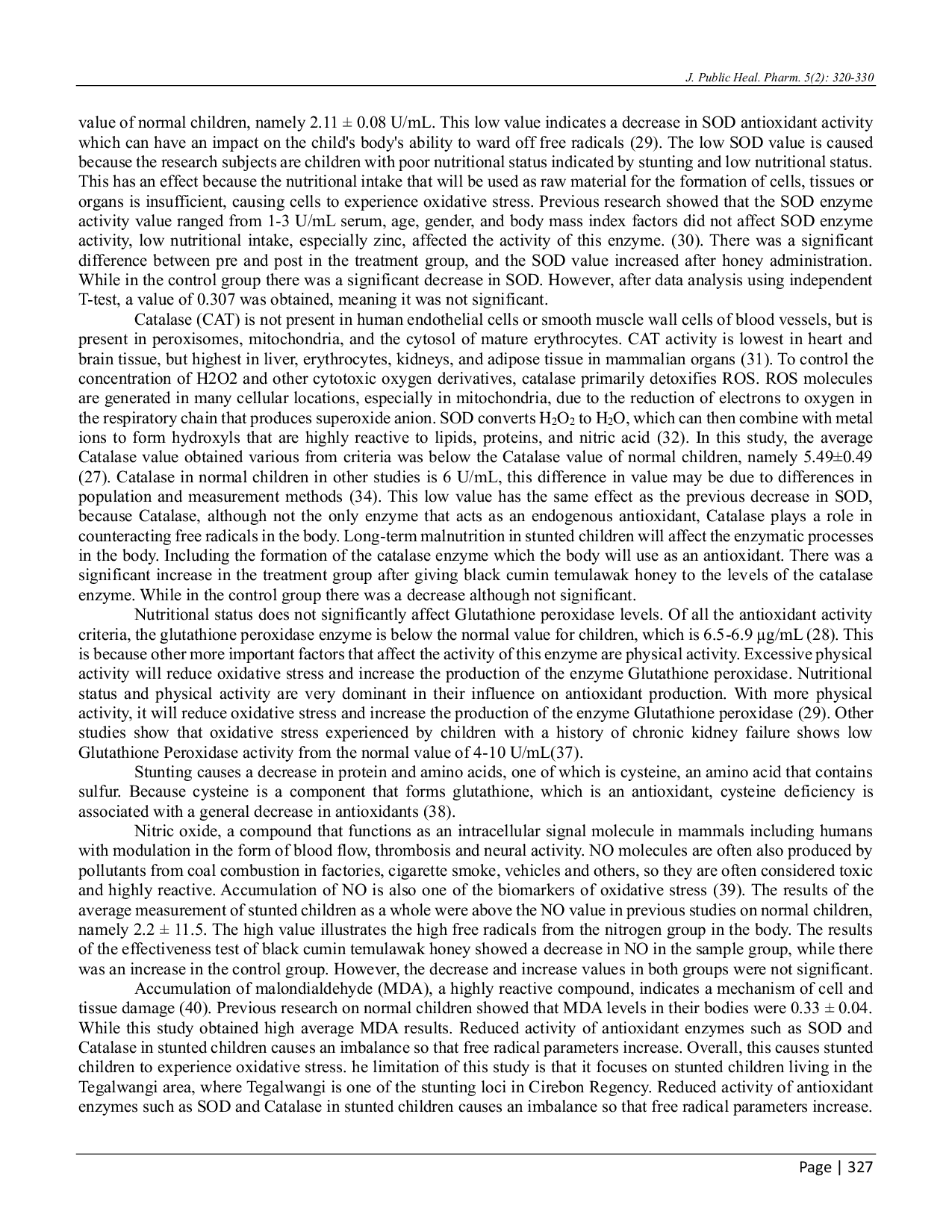JURIS Antioxidant Effects of Temulawak and Black Cumin Honey in Stunted Children A Study in Cirebon