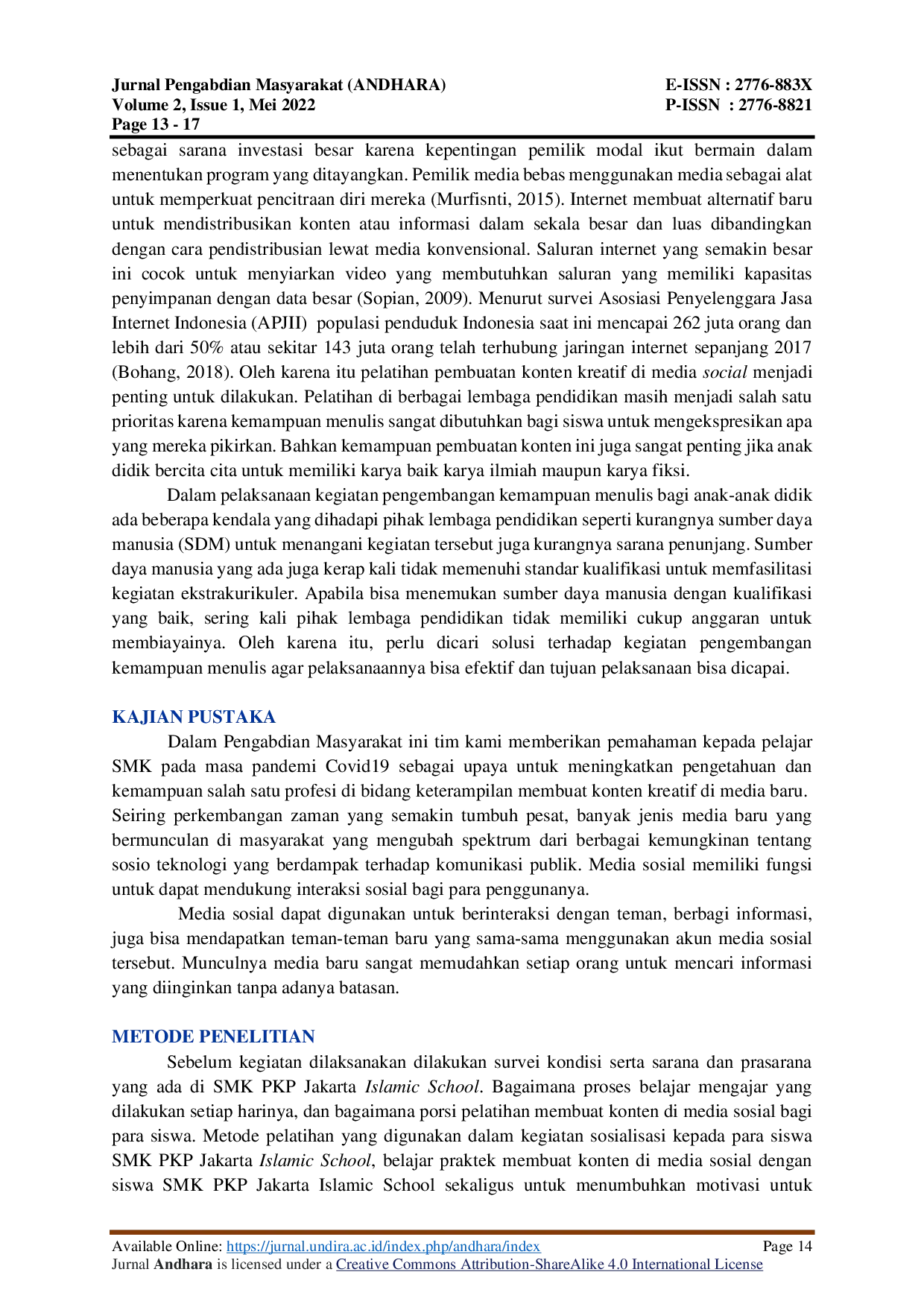 JURIS Keterampilan Membuat Konten Kreatif di Media Baru untuk Siswa SMK PKP Jakarta Islamic School