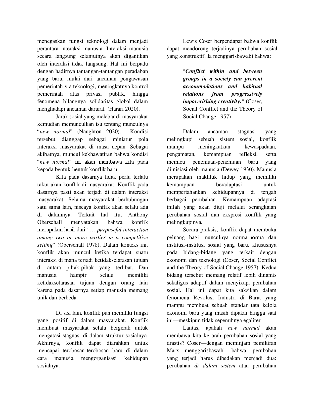 juris COVID 19 dan Potensi Konflik Sosial