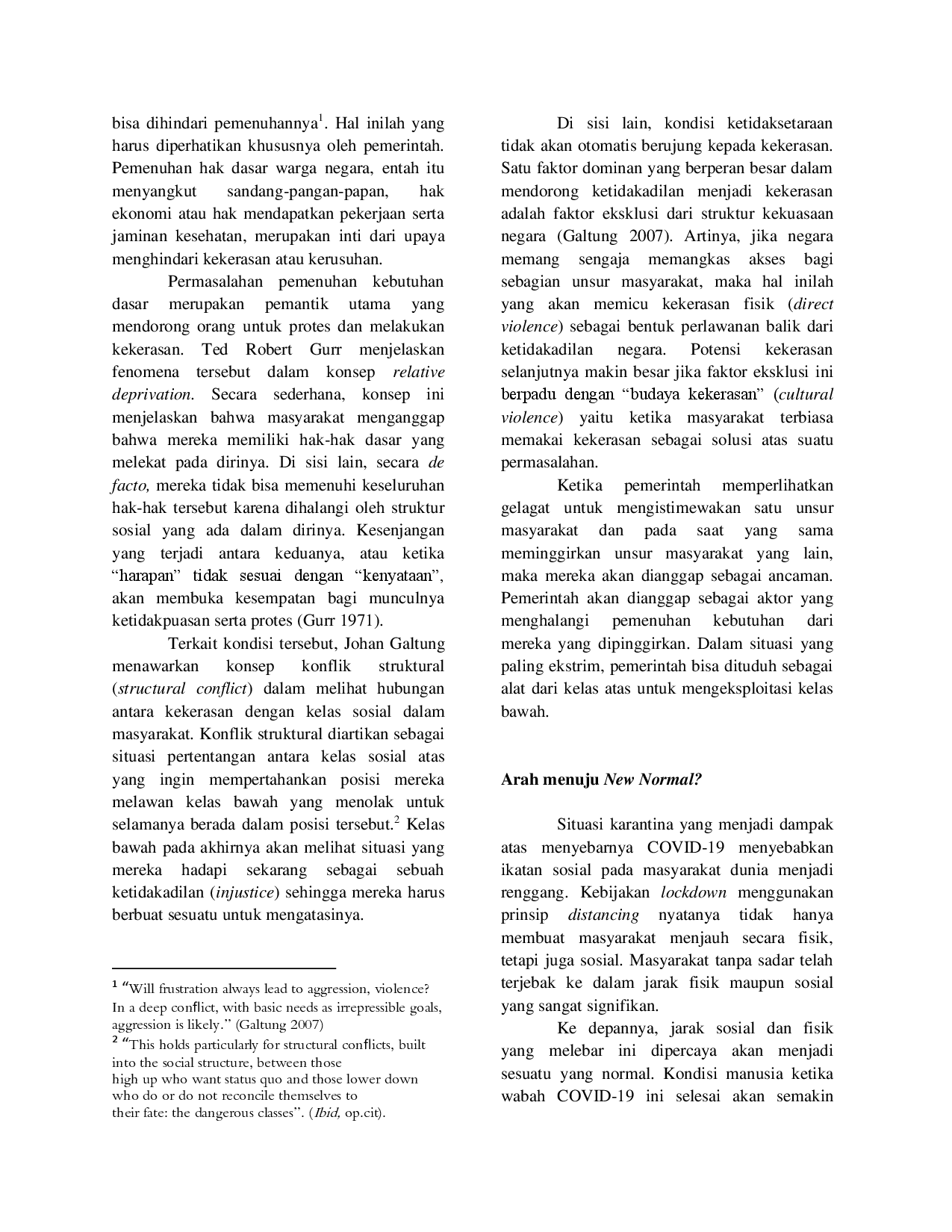 juris COVID 19 dan Potensi Konflik Sosial