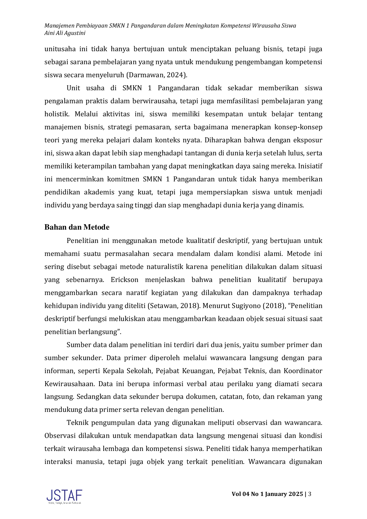 JURIS Manajemen Pembiayaan SMKN 1 Pangandaran dalam Meningkatan Kompetensi Wirausaha Siswa