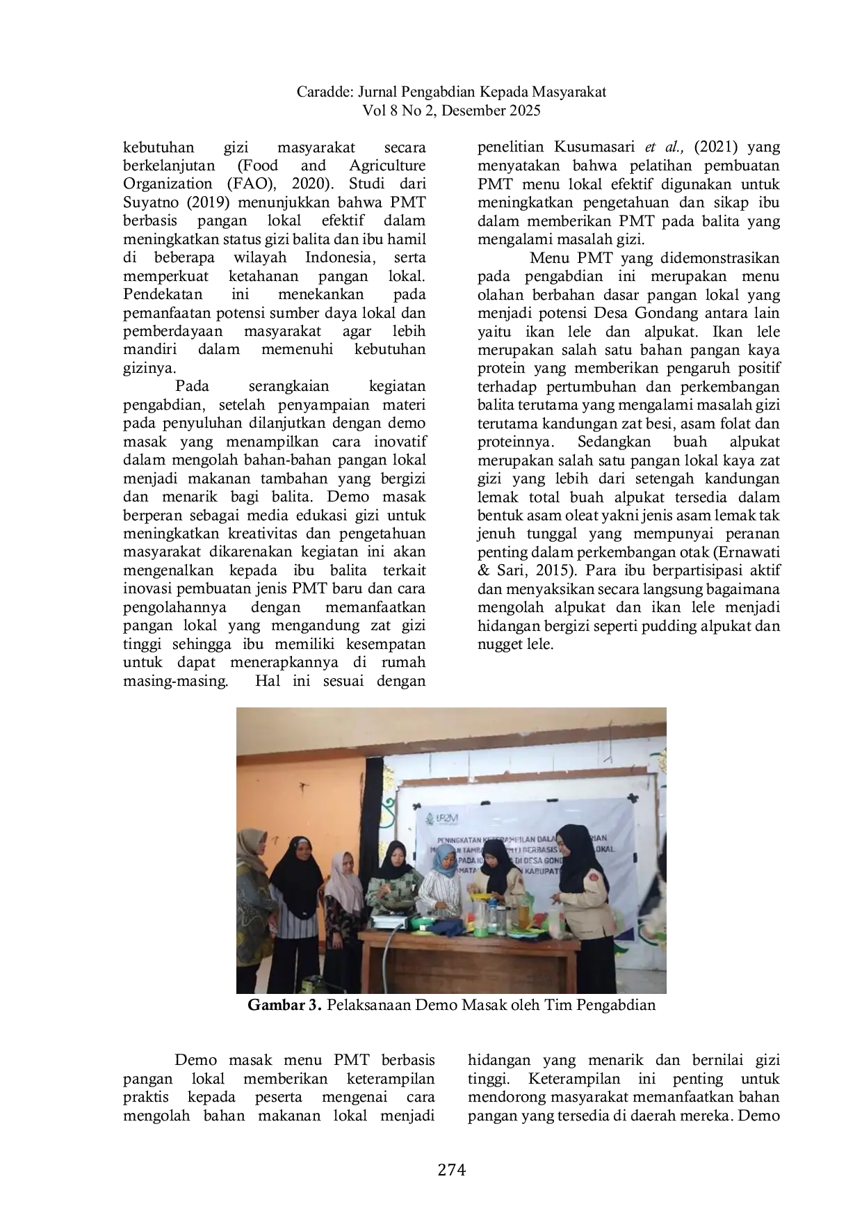 JURIS Peningkatan Keterampilan dalam Pemberian Makanan Tambahan PMT Berbasis Pangan Lokal Pada Ibu Balita