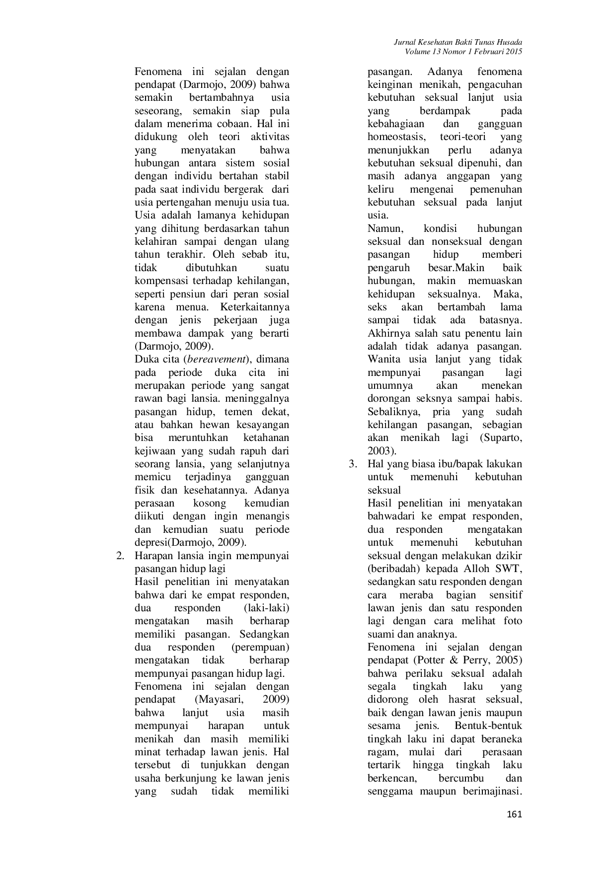 JURIS Pemenuhan Kebutuhan Seksualitas Lansia di PSTW Panti Wredha Welas Asih Kabupaten Tasikmalaya