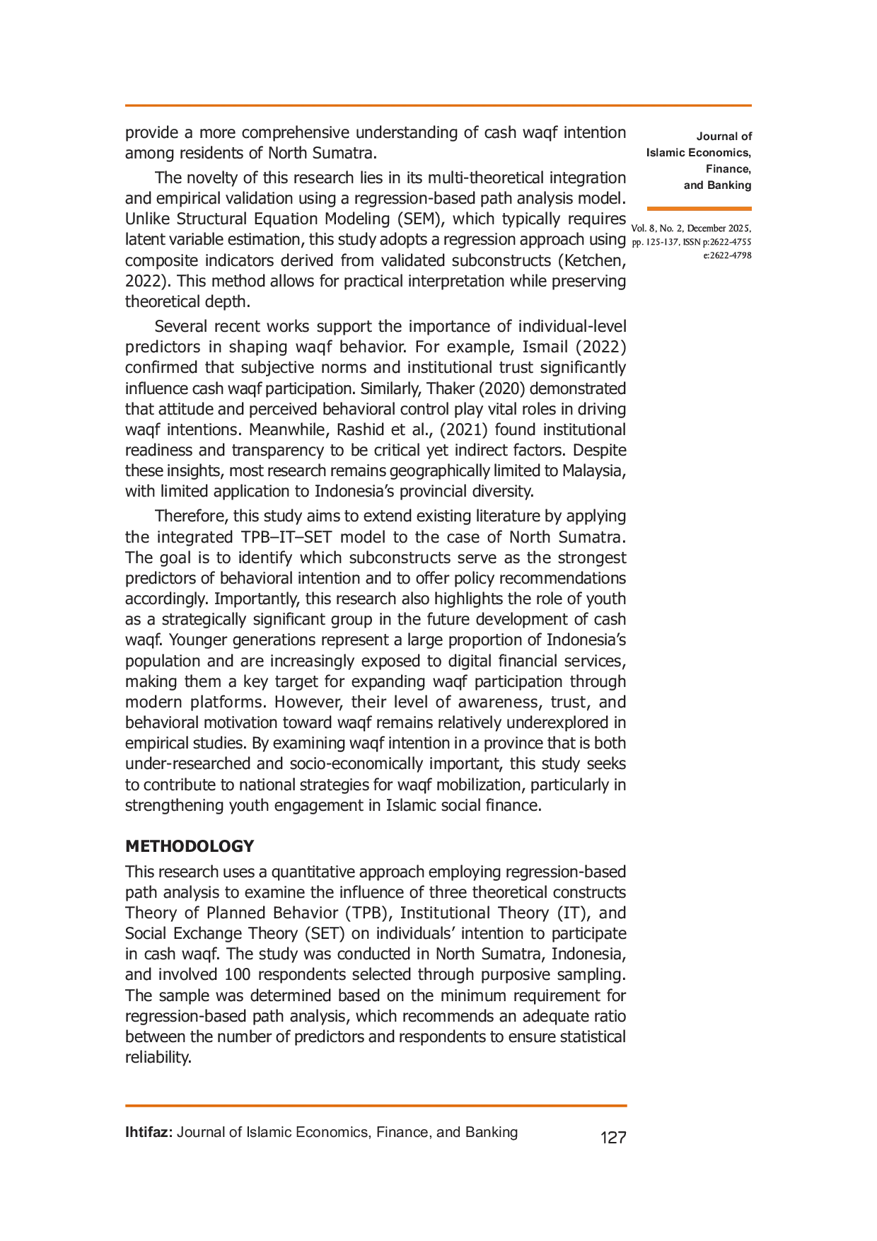 JURIS Revisiting Waqf Intention Prediction in Sumatera Utara