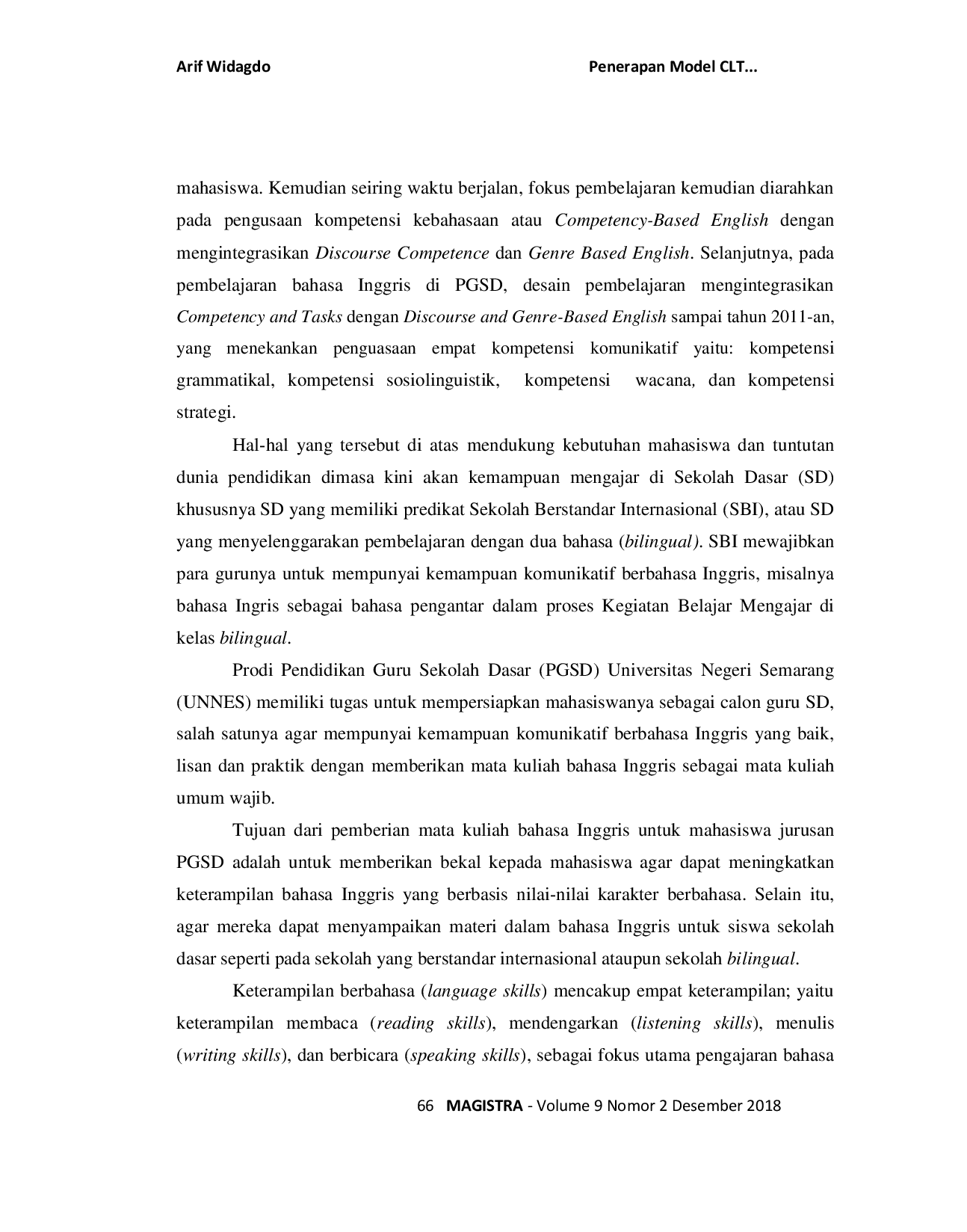 JURIS IMPLEMENTASI MODEL PEMBELAJARAN CLT UNTUK MENINGKATKAN KEMAMPUAN BERBICARA AKTIF BAHASA INGGRIS BERBASIS NILAI NILAI KARAKTER BERBAHASA