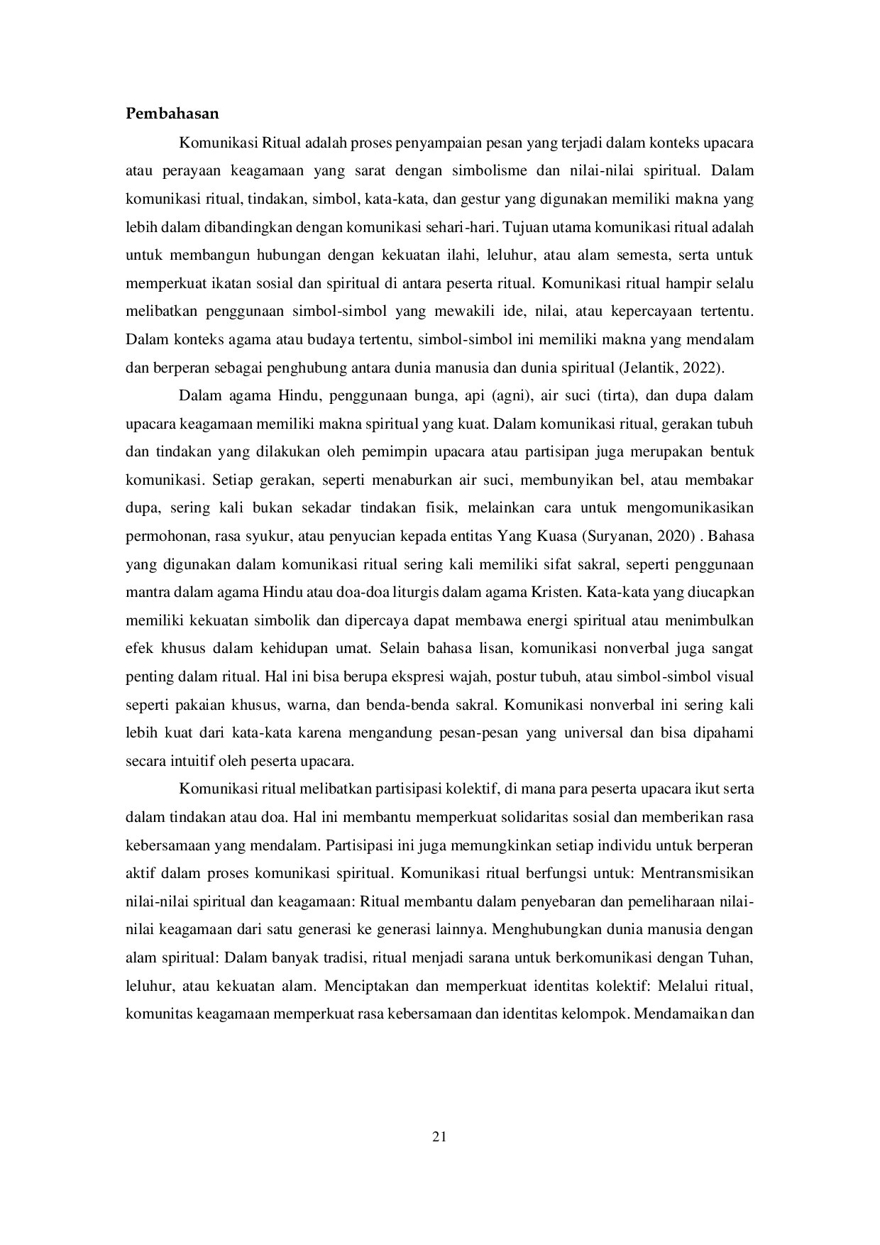 JURIS Komunikasi Ritual Pandita dalam Upacara Keagamaan Hindu