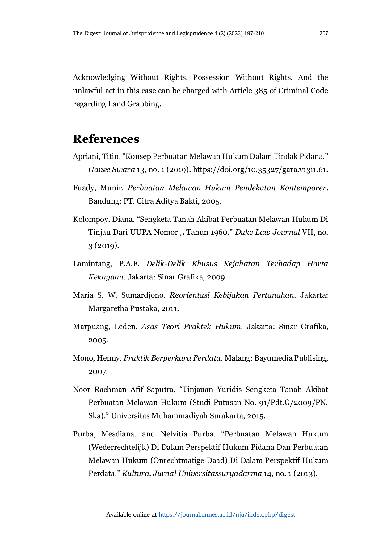 JURIS Unlawful Acts According to Civil Law and Criminal Law