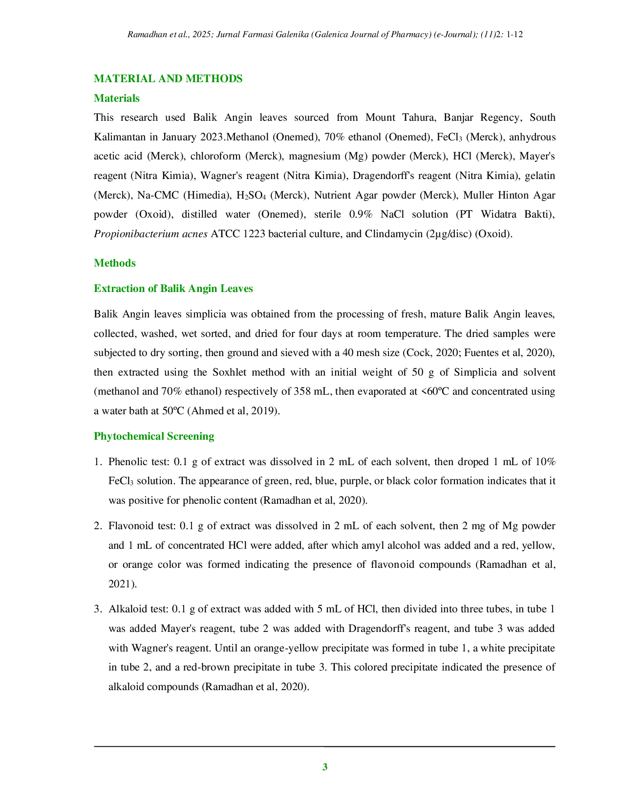 JURIS The Effect of Different Soxhlet Extraction Solvents Towards AntiPropionibacterium acnes Activity of Balik Angin Leaves Alphitonia incana Roxb Teijsm Binn ex Kurz