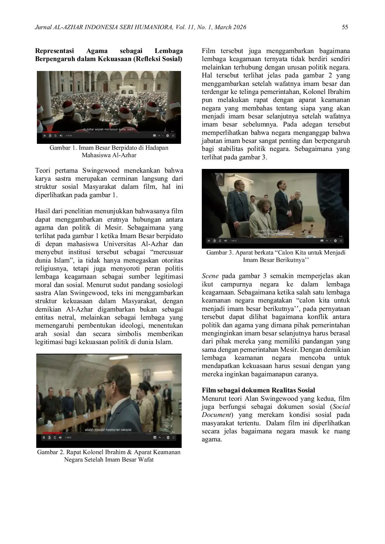 JURIS Representasi Politik dan Agama dalam Film Boy From Heaven Sosiologi Sastra Alan Swingewood