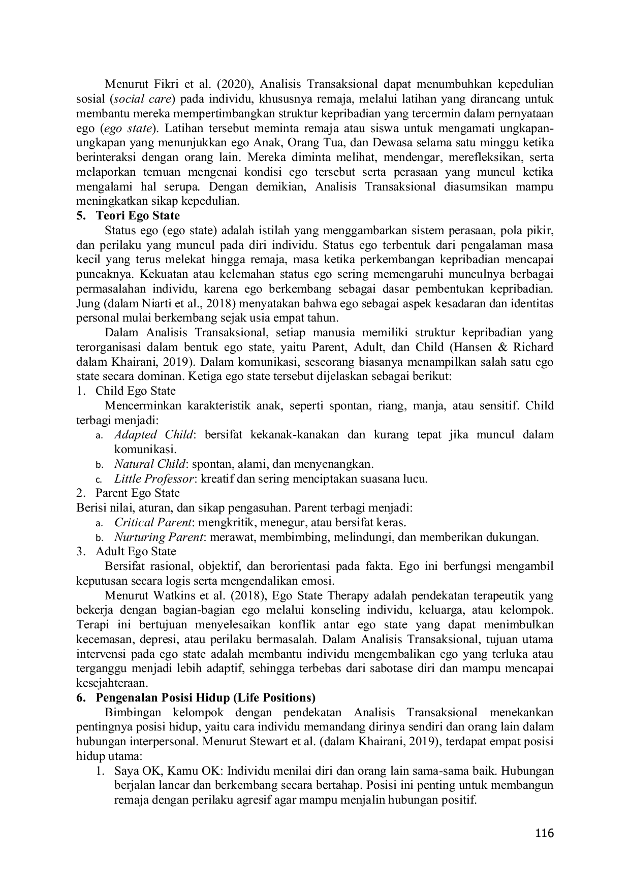 JURIS Konseling Analisis Transaksional Sebuah Tinjauan Literatur Analisis Kasus