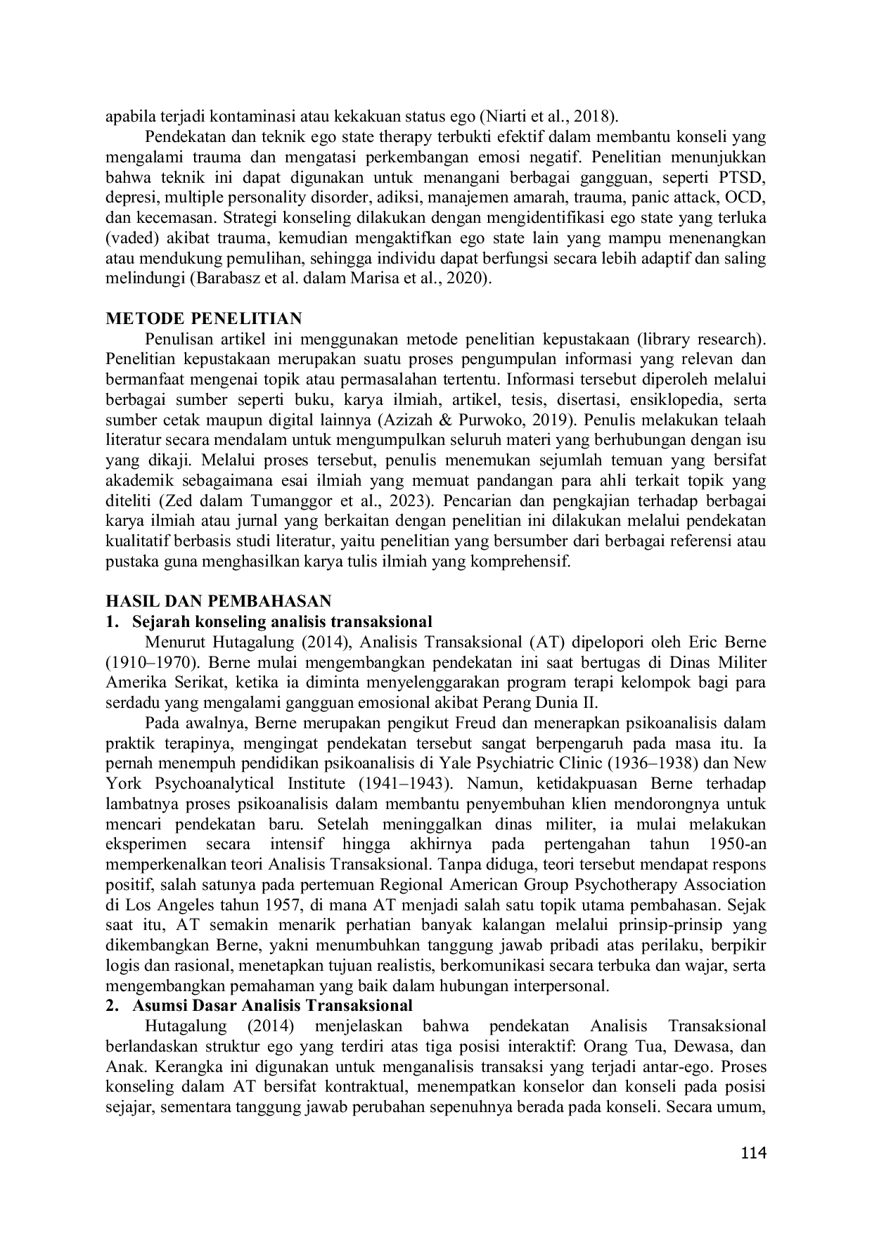 JURIS Konseling Analisis Transaksional Sebuah Tinjauan Literatur Analisis Kasus