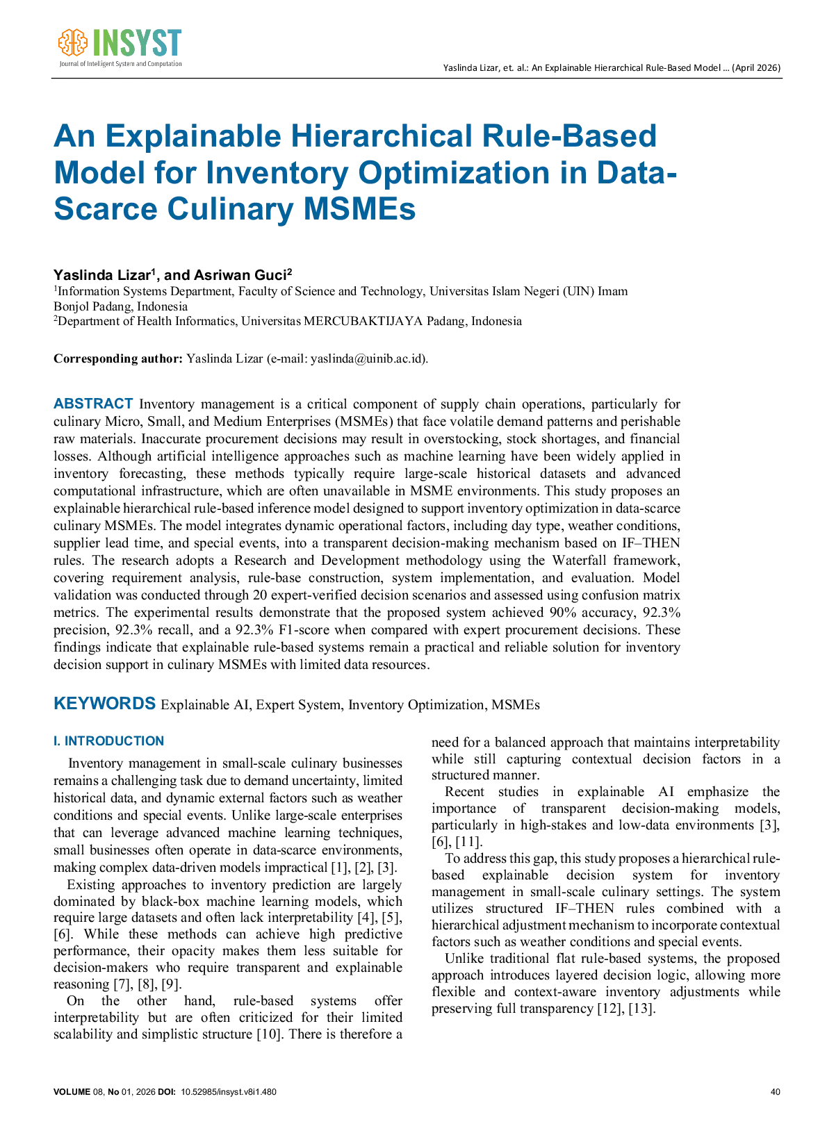 JURIS An Explainable Hierarchical Rule Based Model for Inventory Optimization in Data Scarce Culinary MSMEs