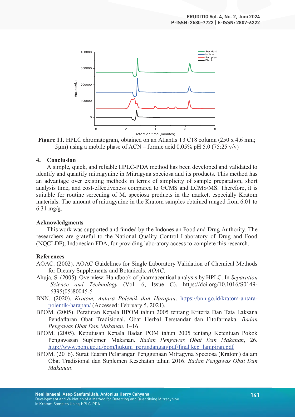 JURIS Development and Validation of a Method for Detecting and Quantifying Mitragynine in Kratom Samples Using HPLC PDA