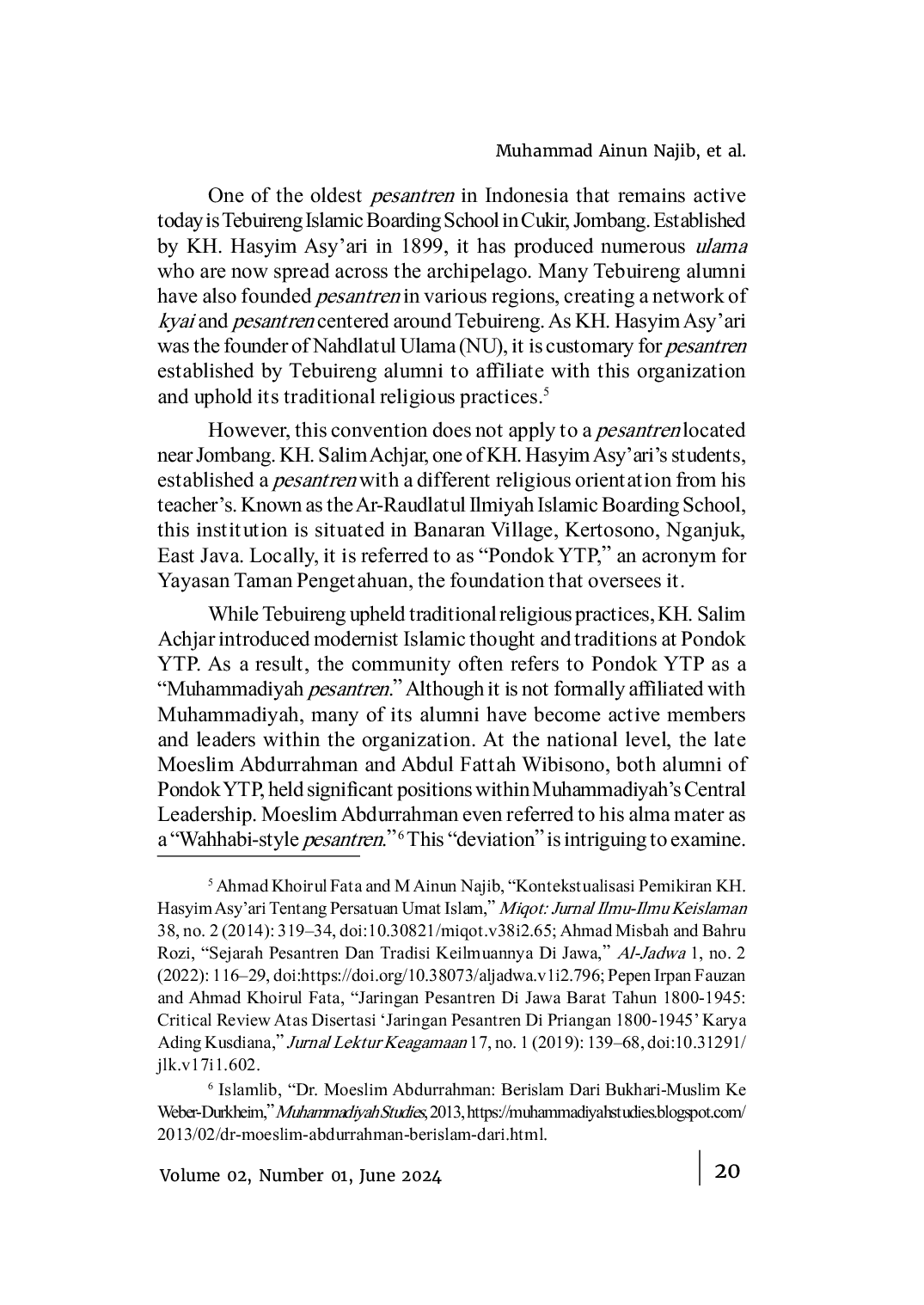 JURIS Modernist Kyai in Modern Java An Intellectual Biography of KH Salim Achjar