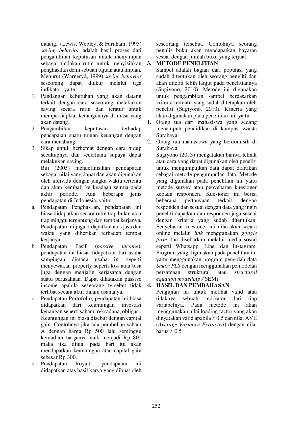 JURIS The Influence of Financial Literacy and Income on Saving Behavior of Student Parents