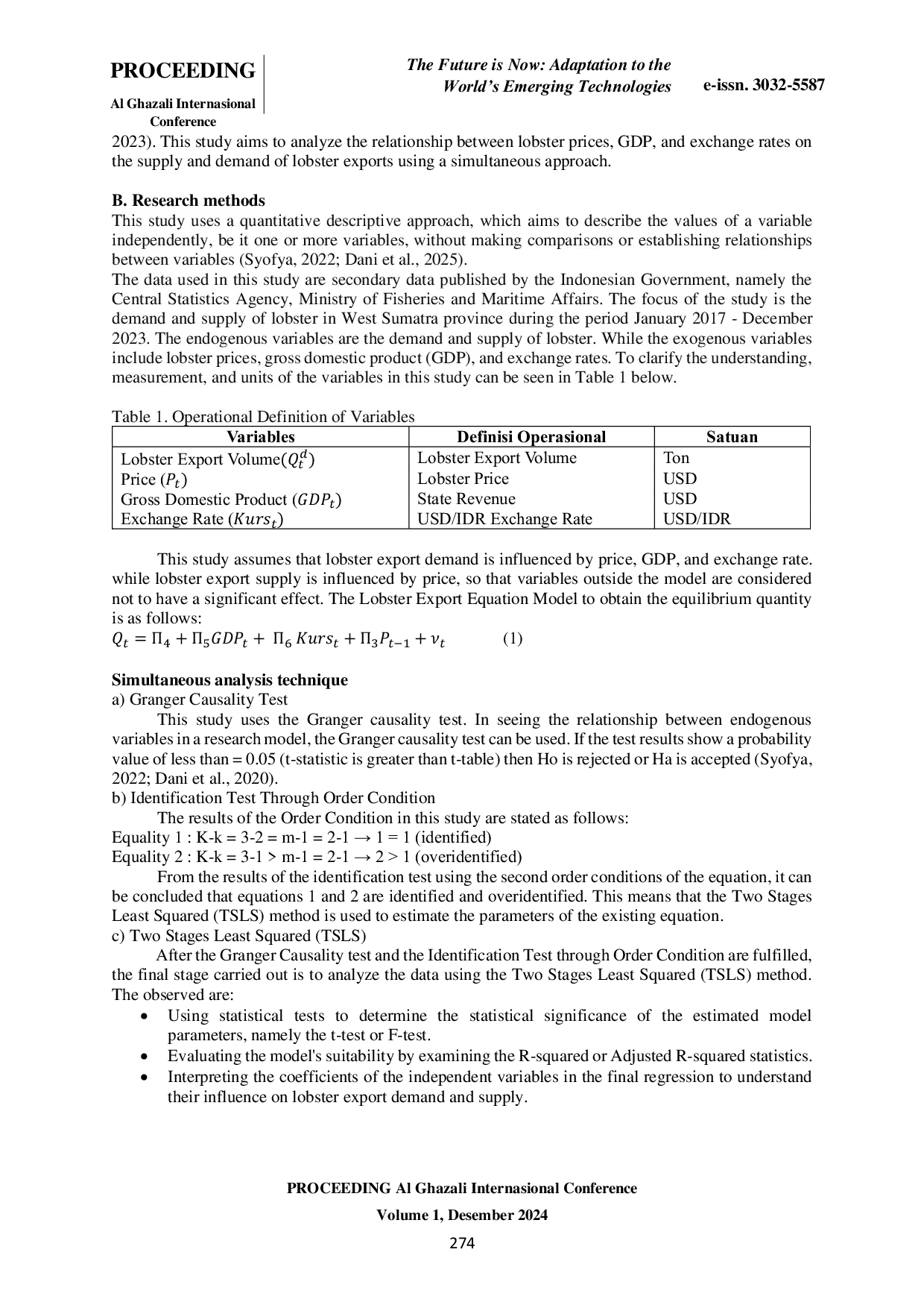 JURIS IMPLEMENTATION OF SIMULTANEOUS APPROACH AS AN EFFORT TO INCREASE LOBSTER EXPORTS TO SUPPORT THE BLUE ECONOMY
