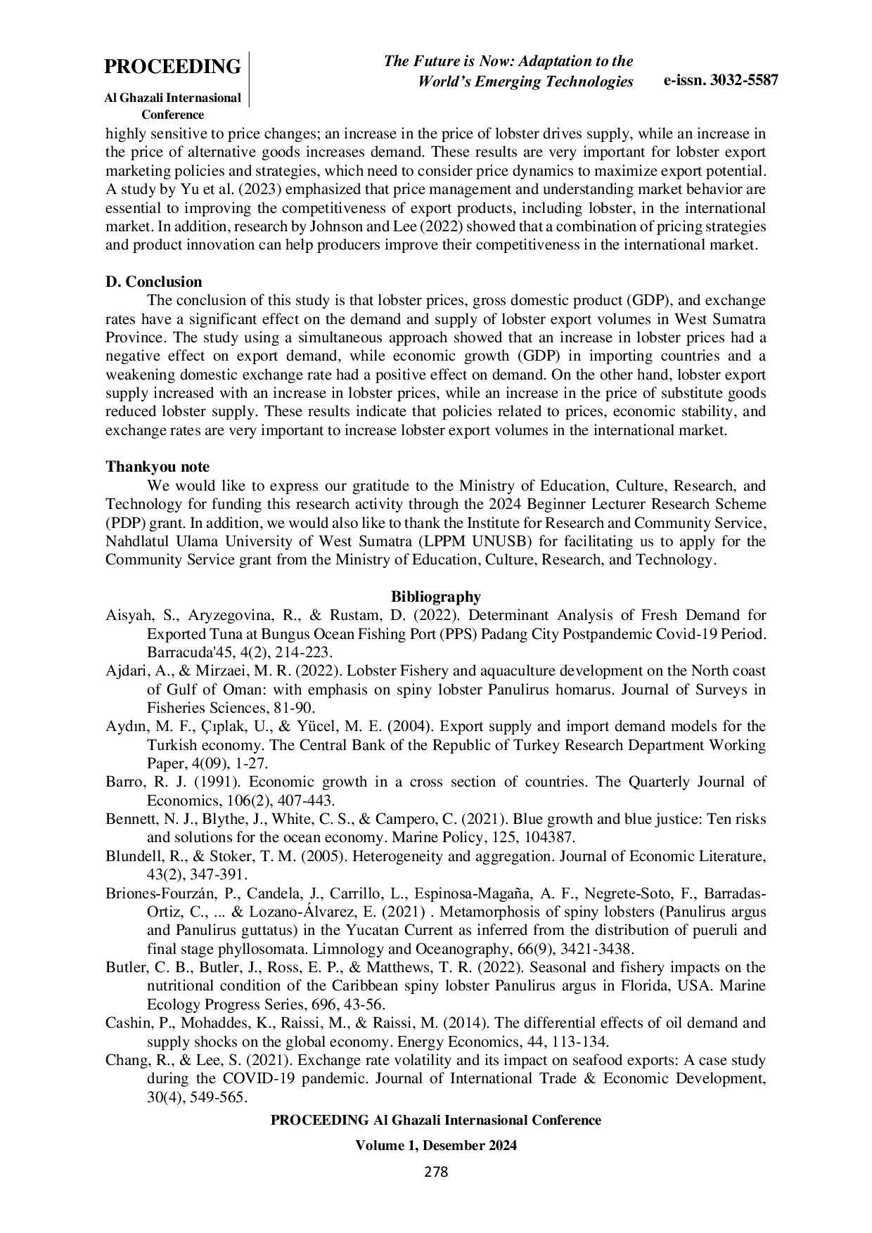 JURIS IMPLEMENTATION OF SIMULTANEOUS APPROACH AS AN EFFORT TO INCREASE LOBSTER EXPORTS TO SUPPORT THE BLUE ECONOMY