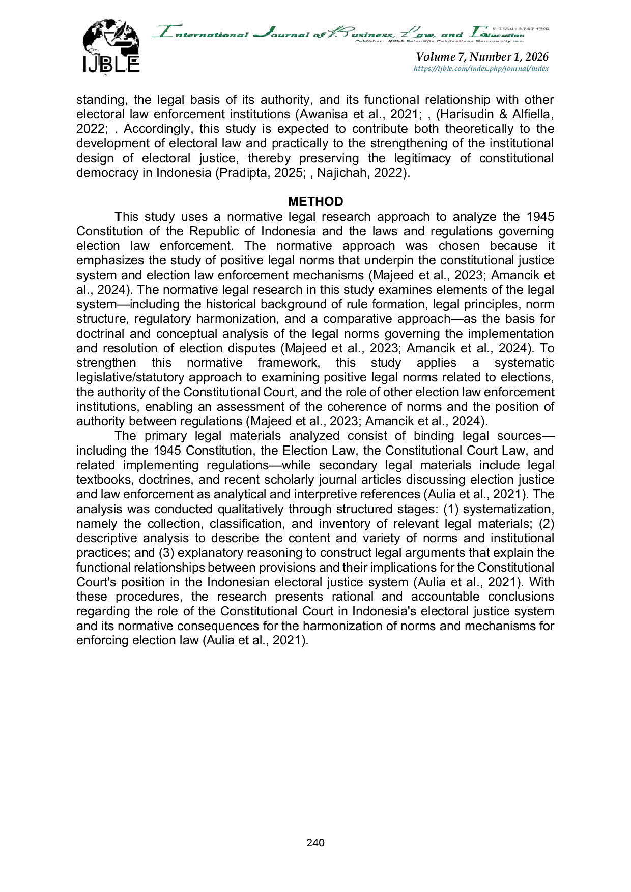 JURIS Role of the Constitutional Court in Indonesia s Electoral Justice System