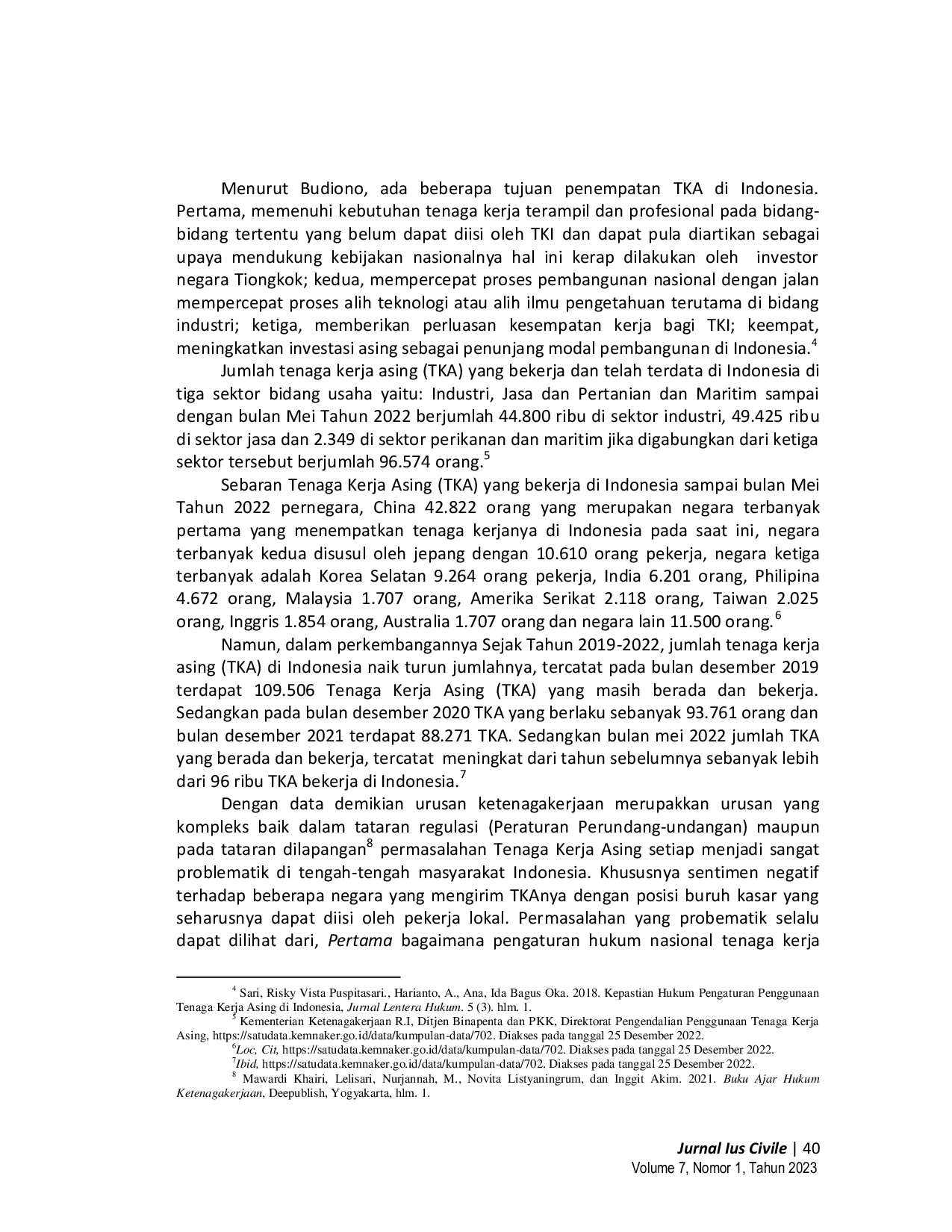 JURIS Alih Pengetahuan Tenaga Kerja Asing Tka di Indonesia Ditinjau dari Aspek Regulasi dan Kebijakannya