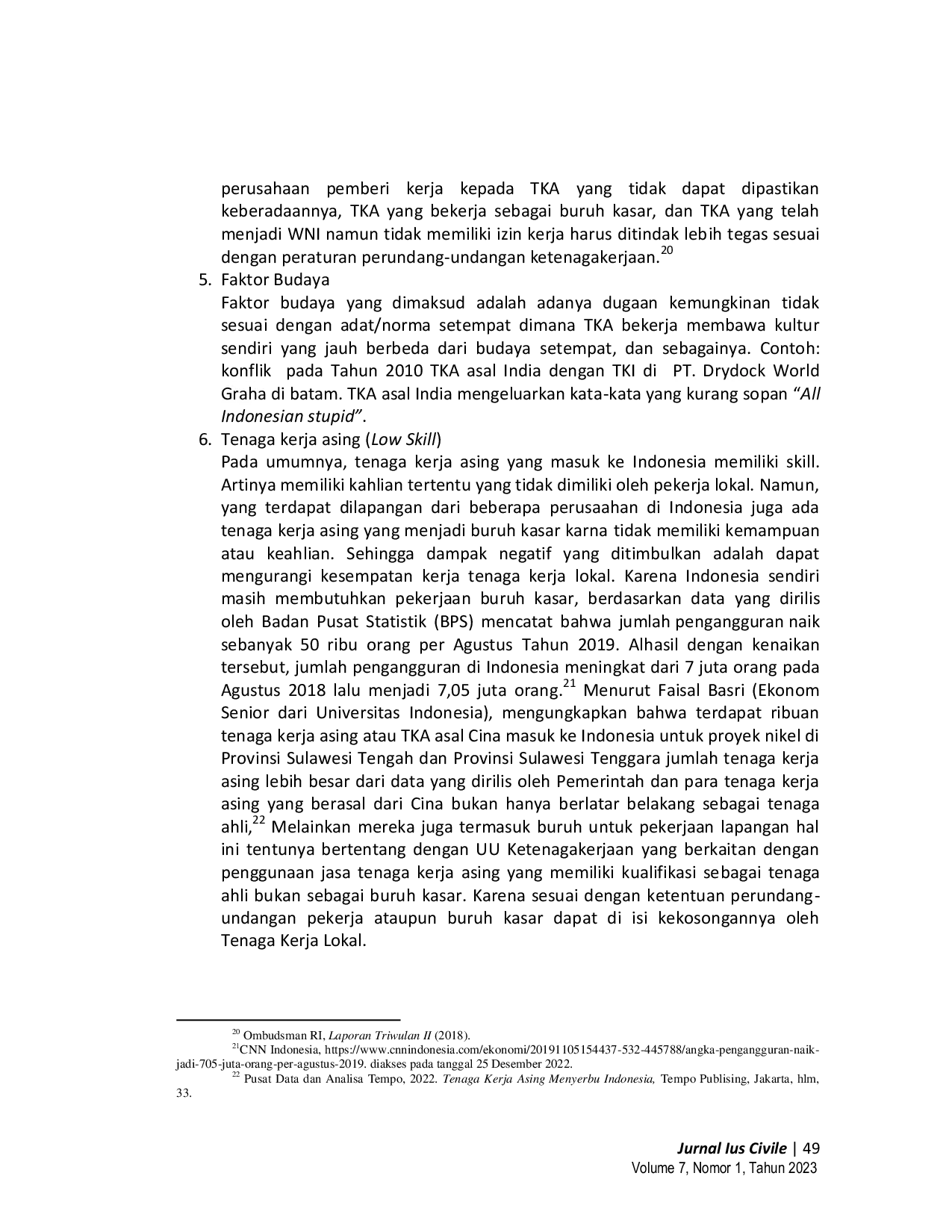 JURIS Alih Pengetahuan Tenaga Kerja Asing Tka di Indonesia Ditinjau dari Aspek Regulasi dan Kebijakannya
