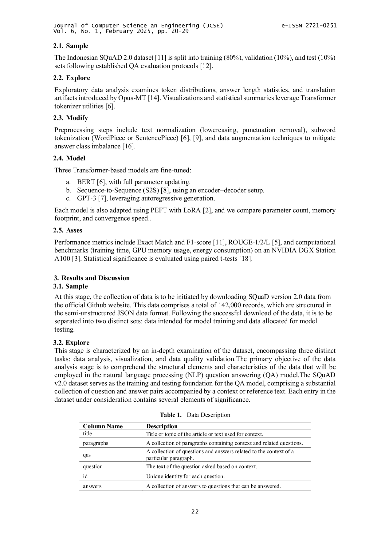JURIS Algorithms for Question Answering to Factoid Question