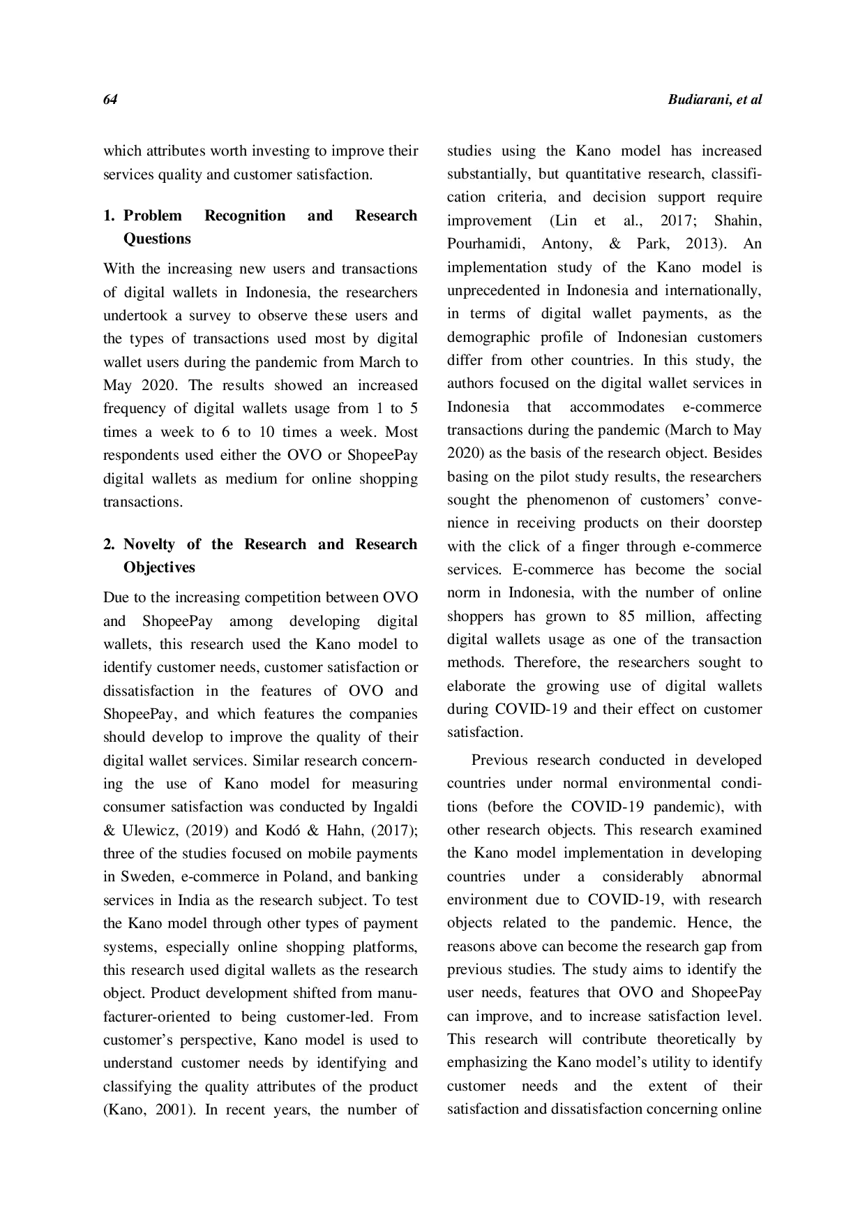 JURIS The Kano Model How the Pandemic Influences Customer Satisfaction with Digital Wallet Services in Indonesia
