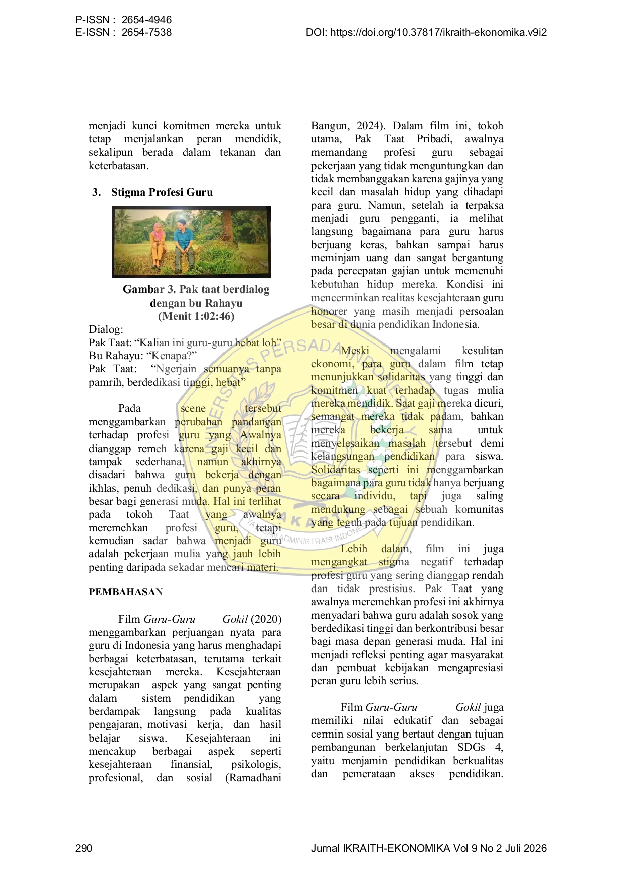 JURIS Tantangan Guru dalam Mewujudkan Pendidikan Berkualitas pada Film Guru Guru Gokil