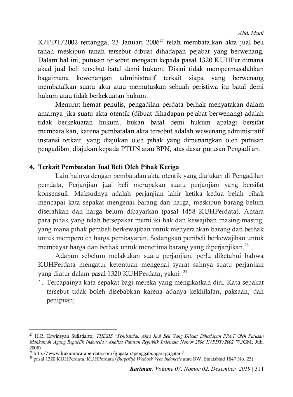 JURIS Penyelesaian Sengeketa Hak Milik dan Keperdataan Lain di Pengadilan Agama