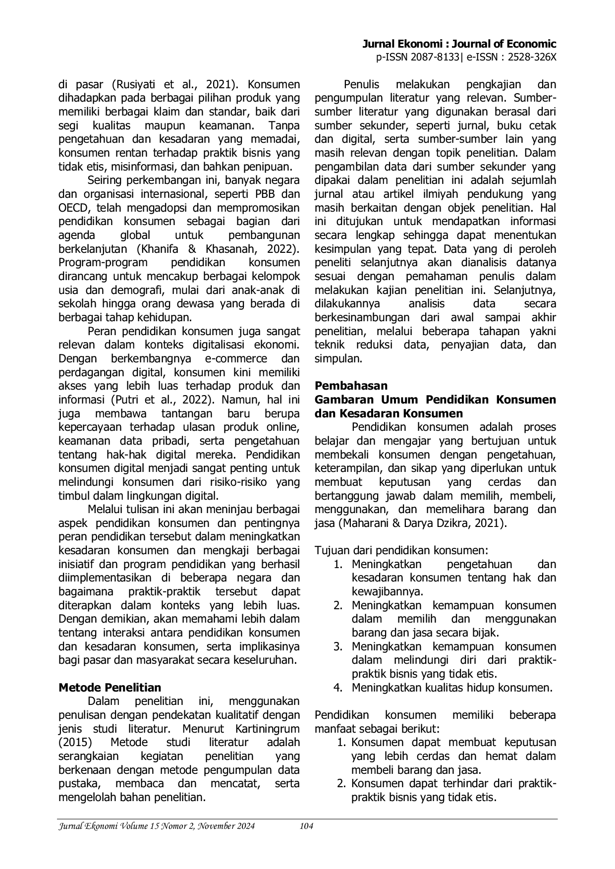 JURIS Peran Pendidikan Konsumen dalam Meningkatkan Kesadaran Konsumen