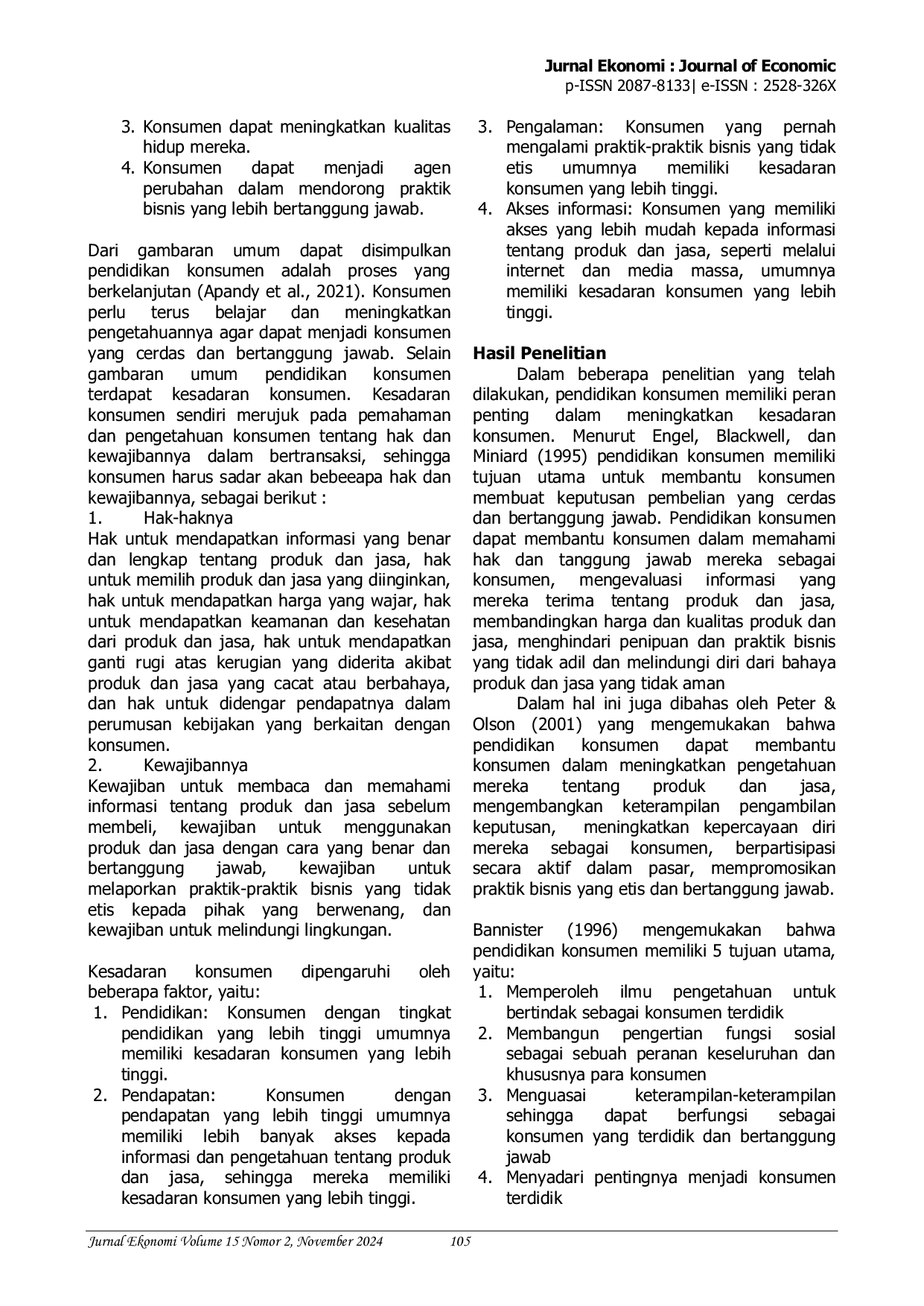 JURIS Peran Pendidikan Konsumen dalam Meningkatkan Kesadaran Konsumen