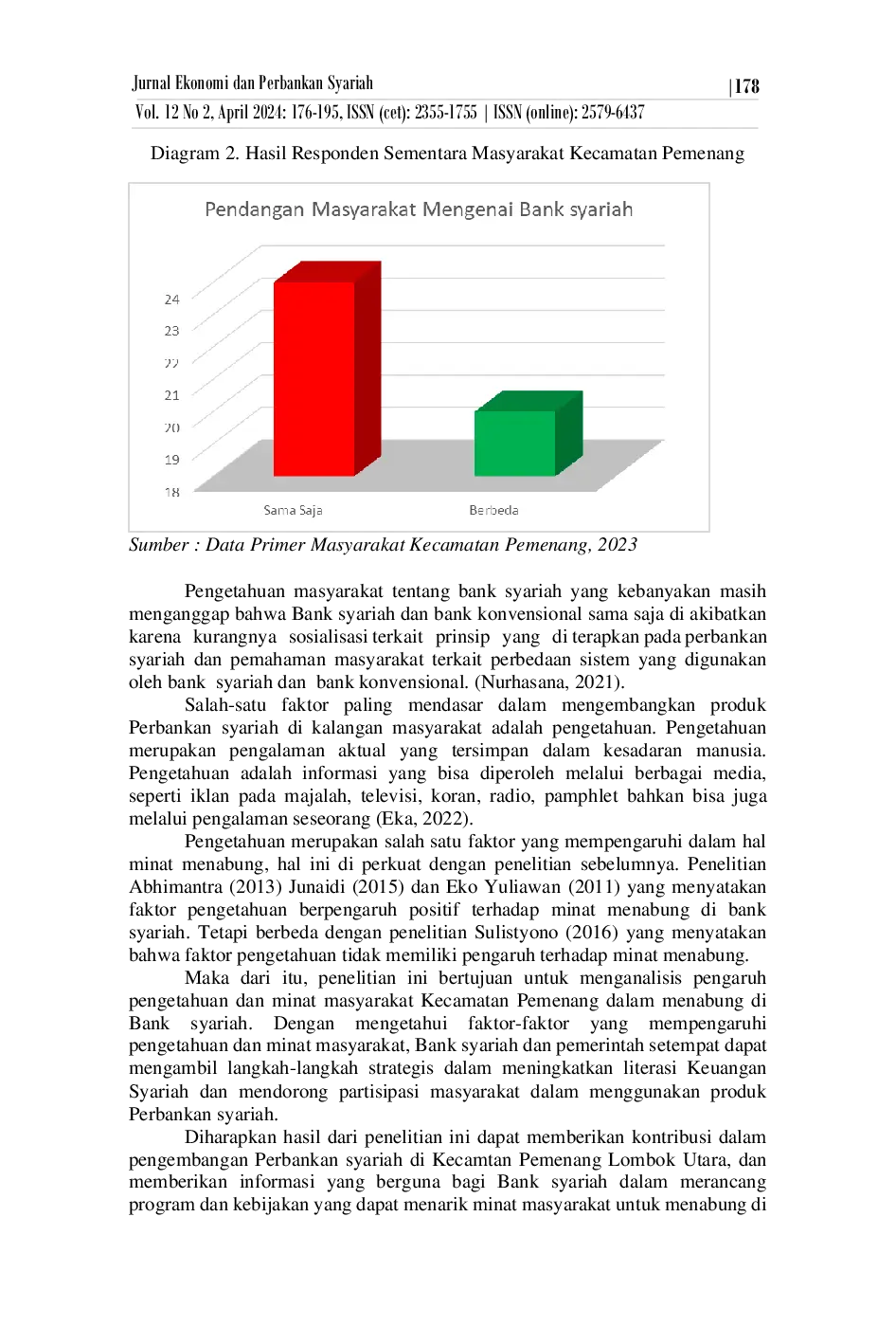 JURIS Pengaruh Pengetahuan dan Minat Menabung Masyarakat di Bank Syariah Studi Pada Masyarakat Kecamatan Pemenang Lombok Utara
