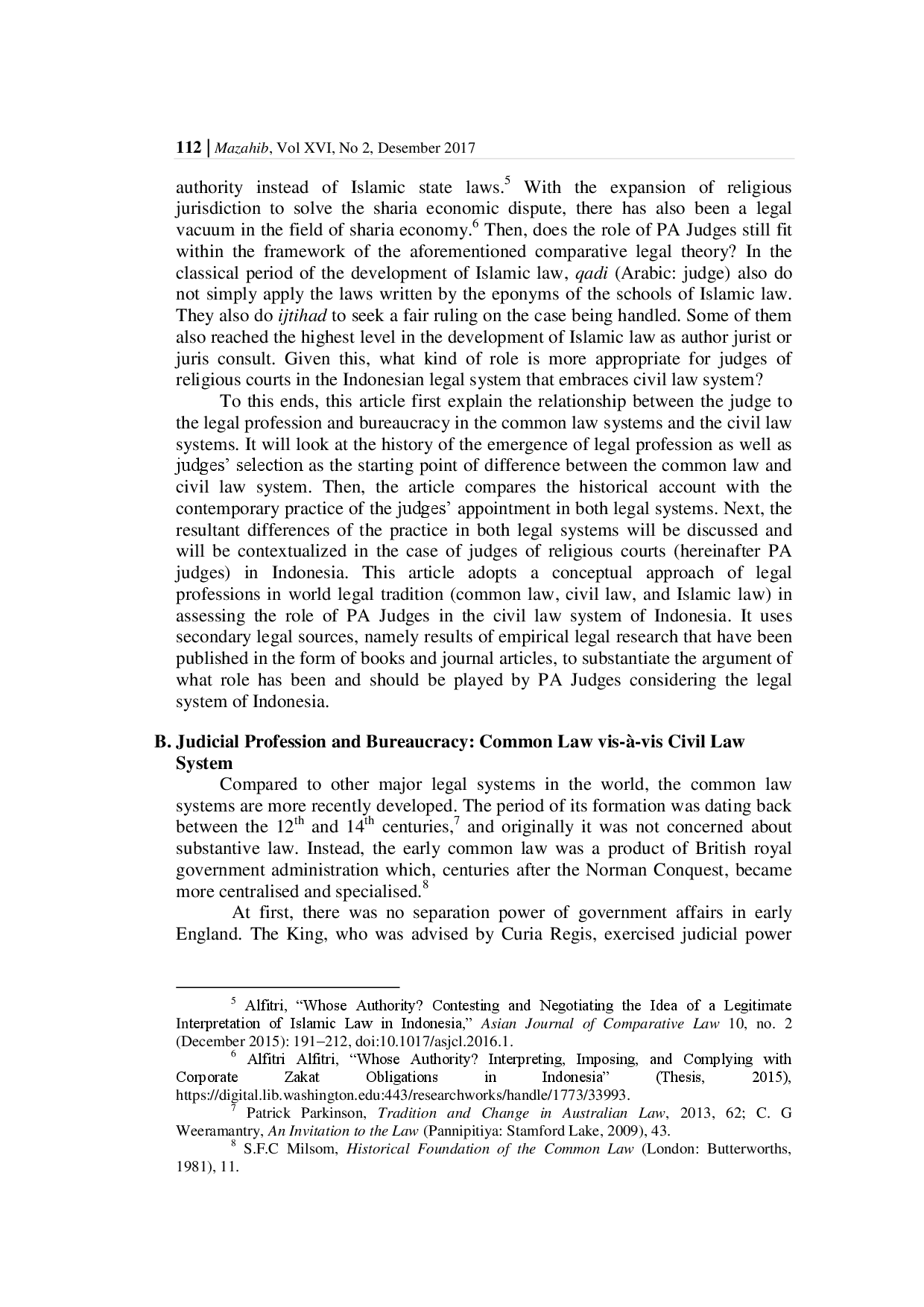 juris The Role of Sharia Judges in Indonesia Between The Common Law and The Civil Law Systems