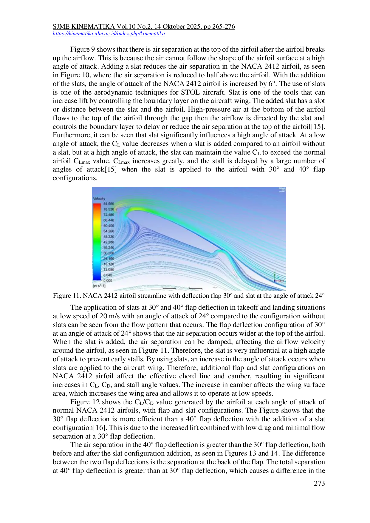 JURIS Analisis Berbasis Simulasi Terhadap Sifat Aerodinamika Airfoil Naca 2412 Dengan Penambahan Elemen Flap Dan Slat