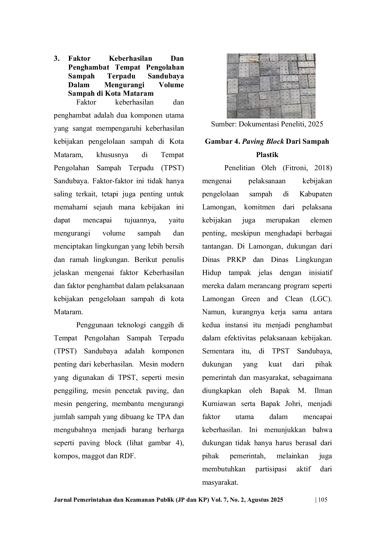 JURIS Implementasi Kebijakan Pengelolaan Sampah di Kota Mataram Studi di Tempat Pengolahan Sampah Terpadu Sandubaya