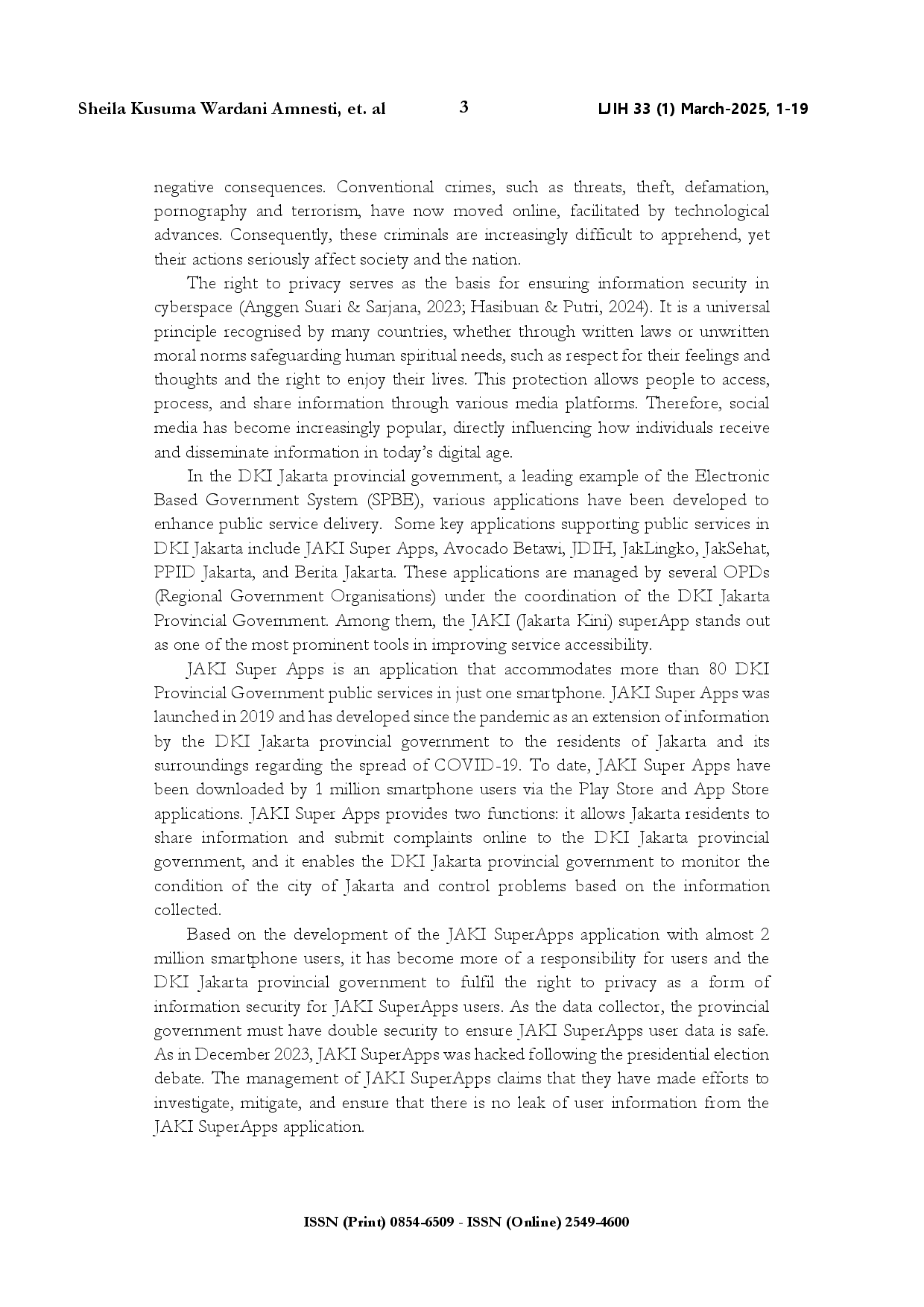 juris - Legal protection of personal data security in Indonesian Local Government apps: Al Farabi's perspective