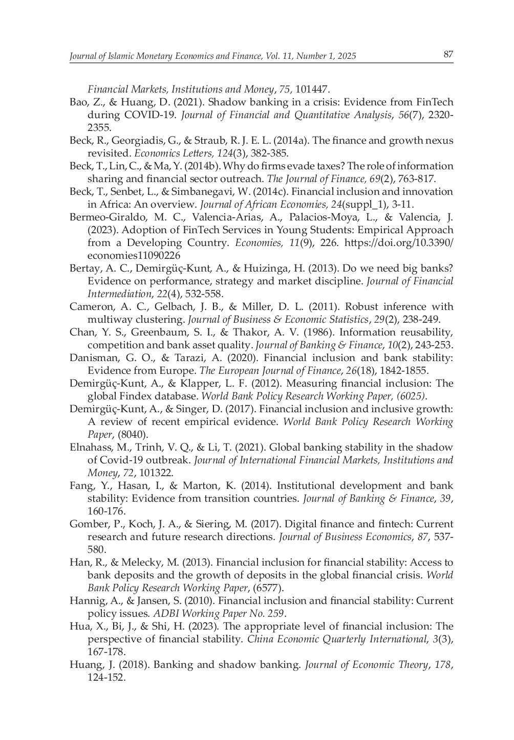 JURIS Digital Financial Inclusion and Bank Stability in a Dual Banking System Does Financial Literacy Matter