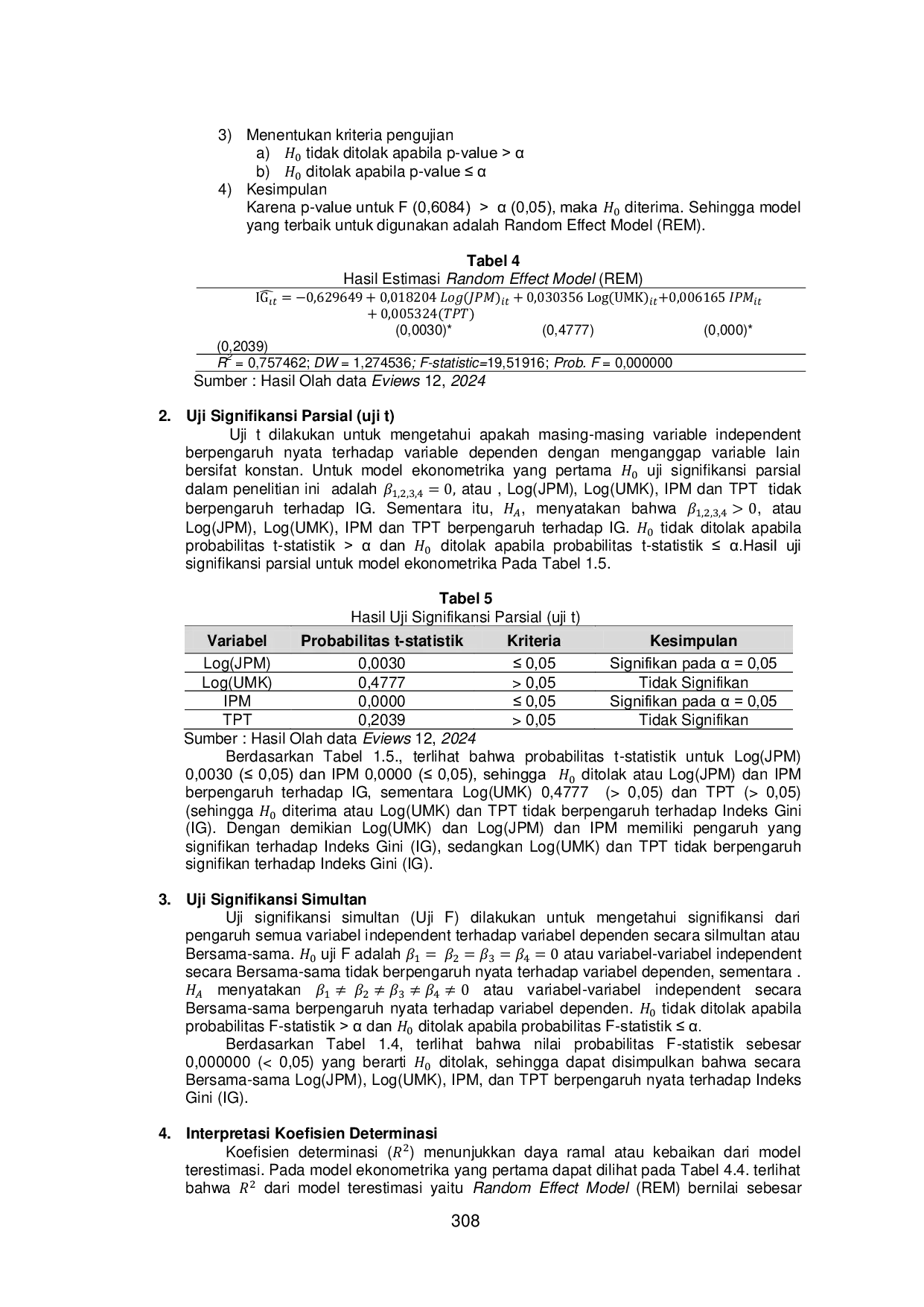 JURIS The Influence of the Number of Poor People Minimum Wage Human Development Index and Open Unemployment Rate on Income Inequality in Yogyakarta 2010 2023