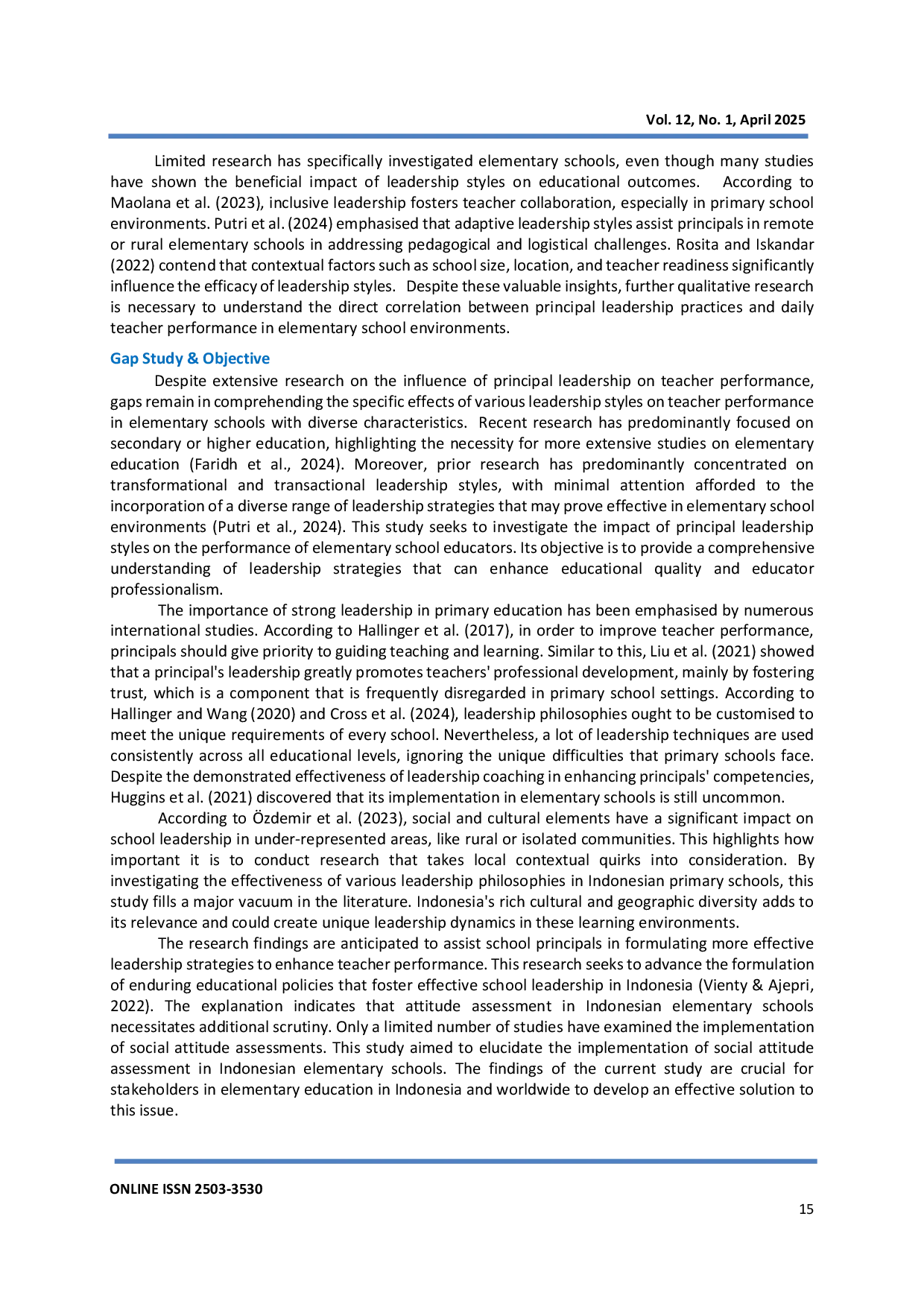 JURIS Principal Leadership Style on Teacher Performance in Elementary School Environment